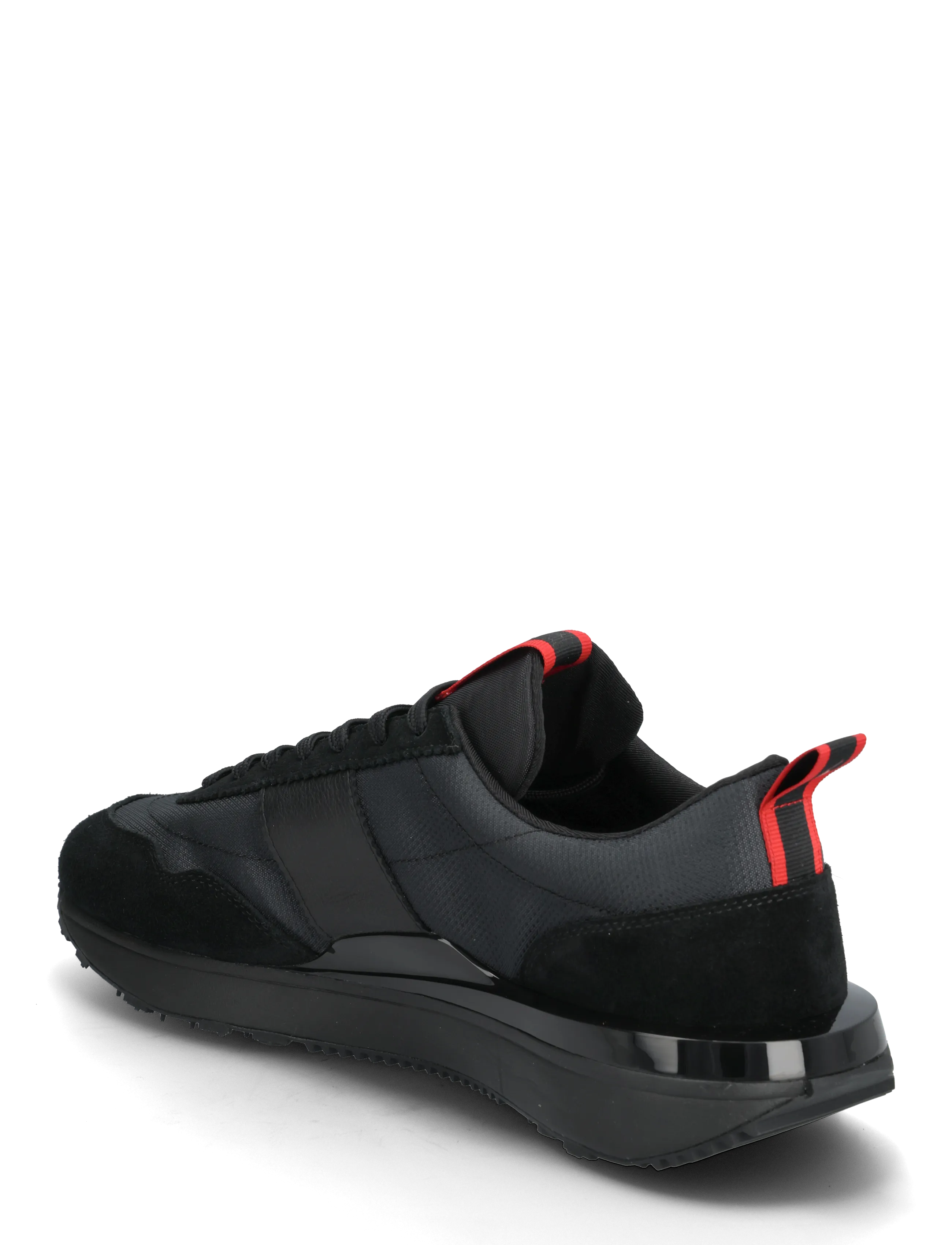Polo Ralph Lauren - Train 89 Suede & Oxford Sneaker - low-top sneaker - triple black/red - 2