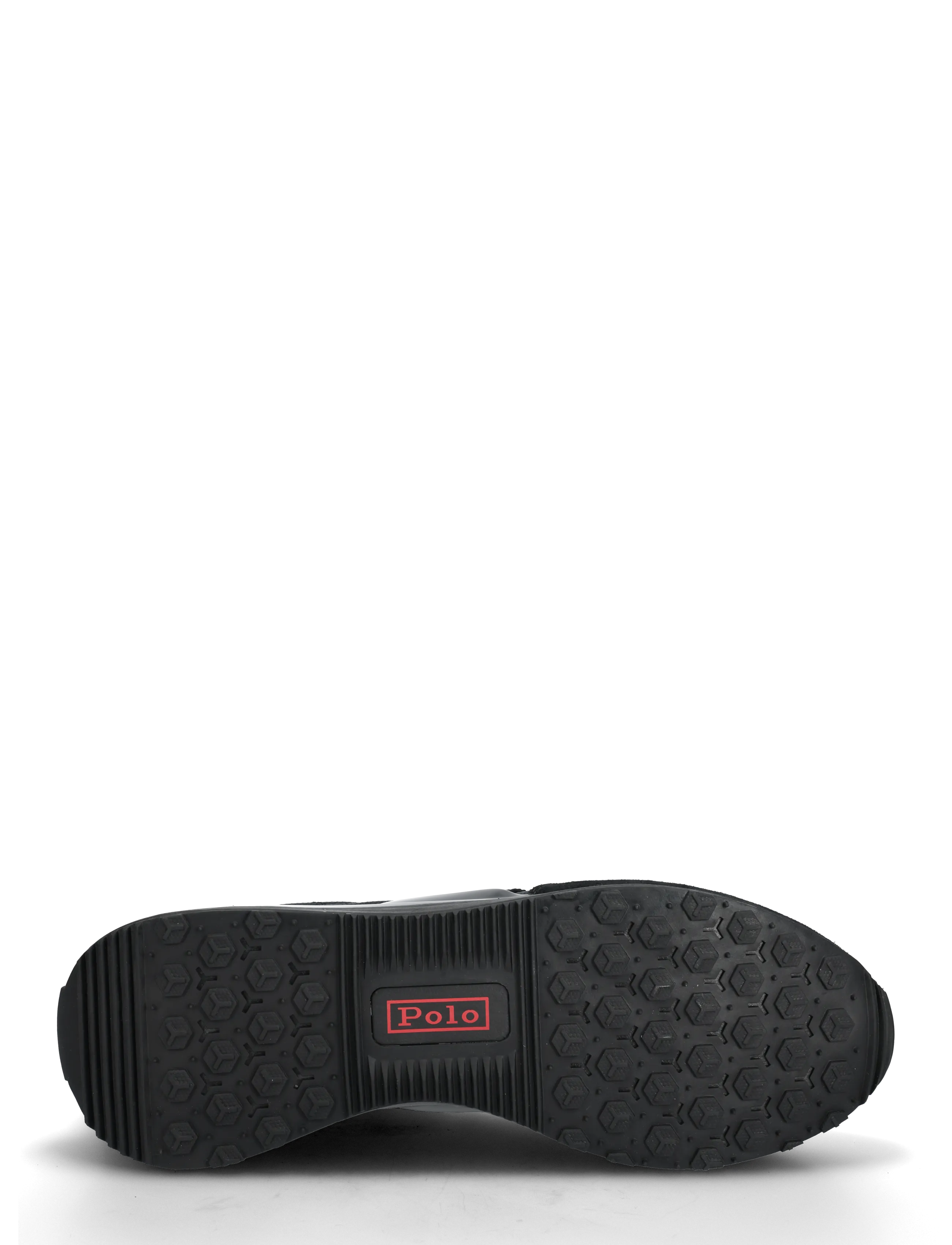 Polo Ralph Lauren - Train 89 Suede & Oxford Sneaker - low-top sneaker - triple black/red - 4