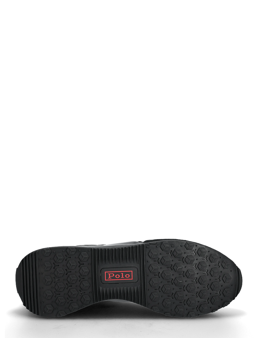 Polo Ralph Lauren - Train 89 Suede & Oxford Sneaker - matalavartiset tennarit - triple black/red - 4