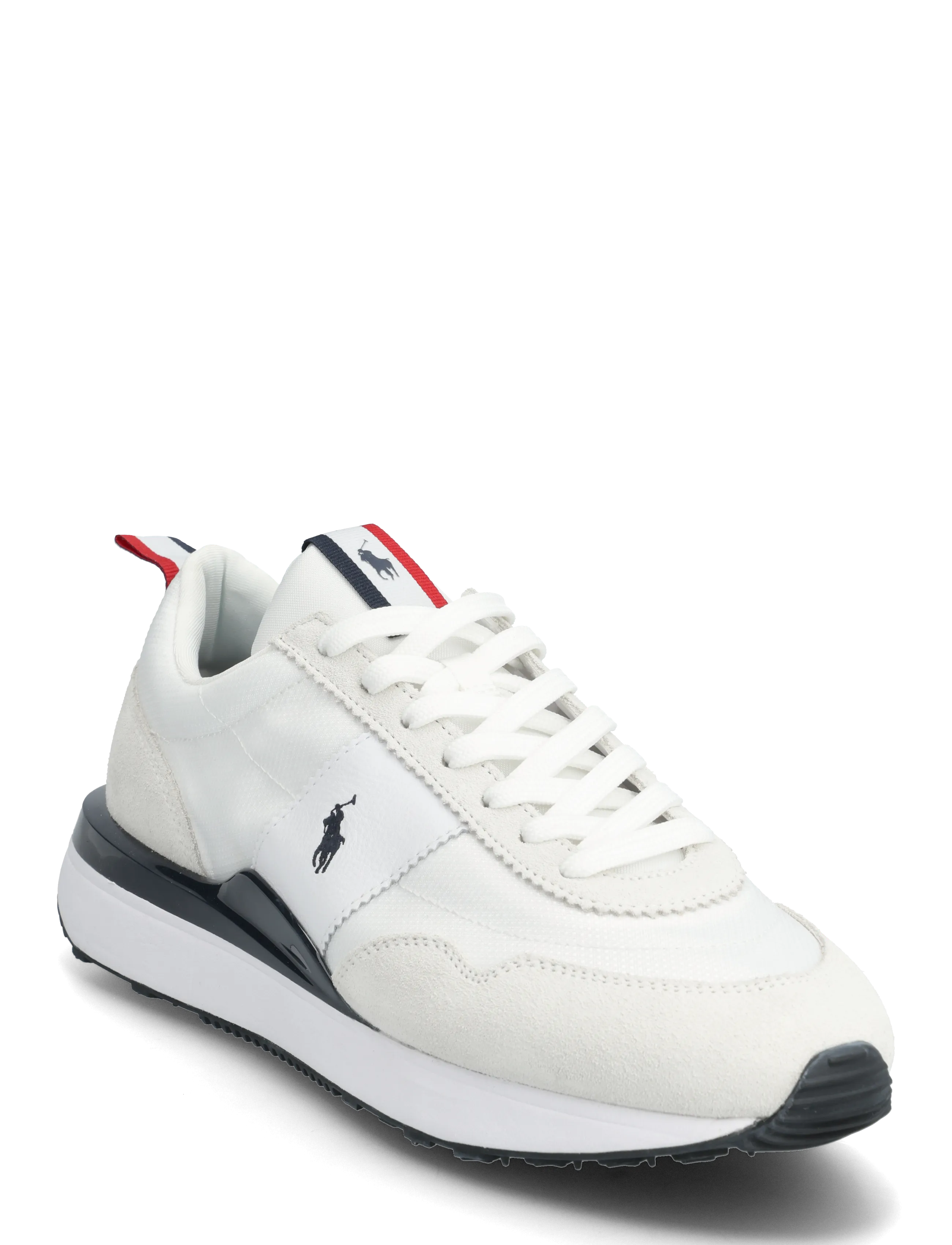 Polo Ralph Lauren Train 89 Suede & Oxford Sneaker - Designers - WHITE/NAVY/RED / white