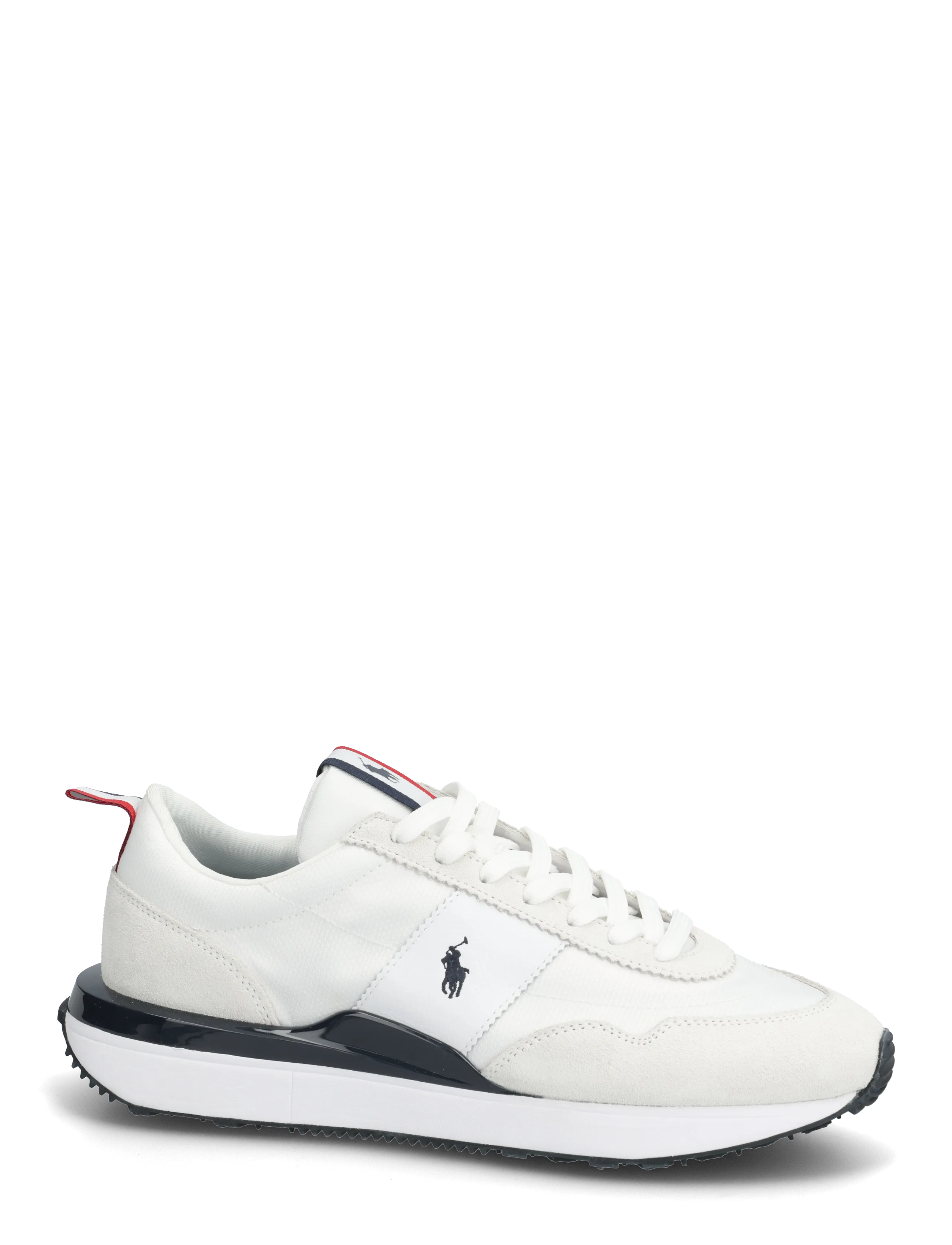 Polo Ralph Lauren - Train 89 Suede & Oxford Sneaker - lave sneakers - white/navy/red - 1