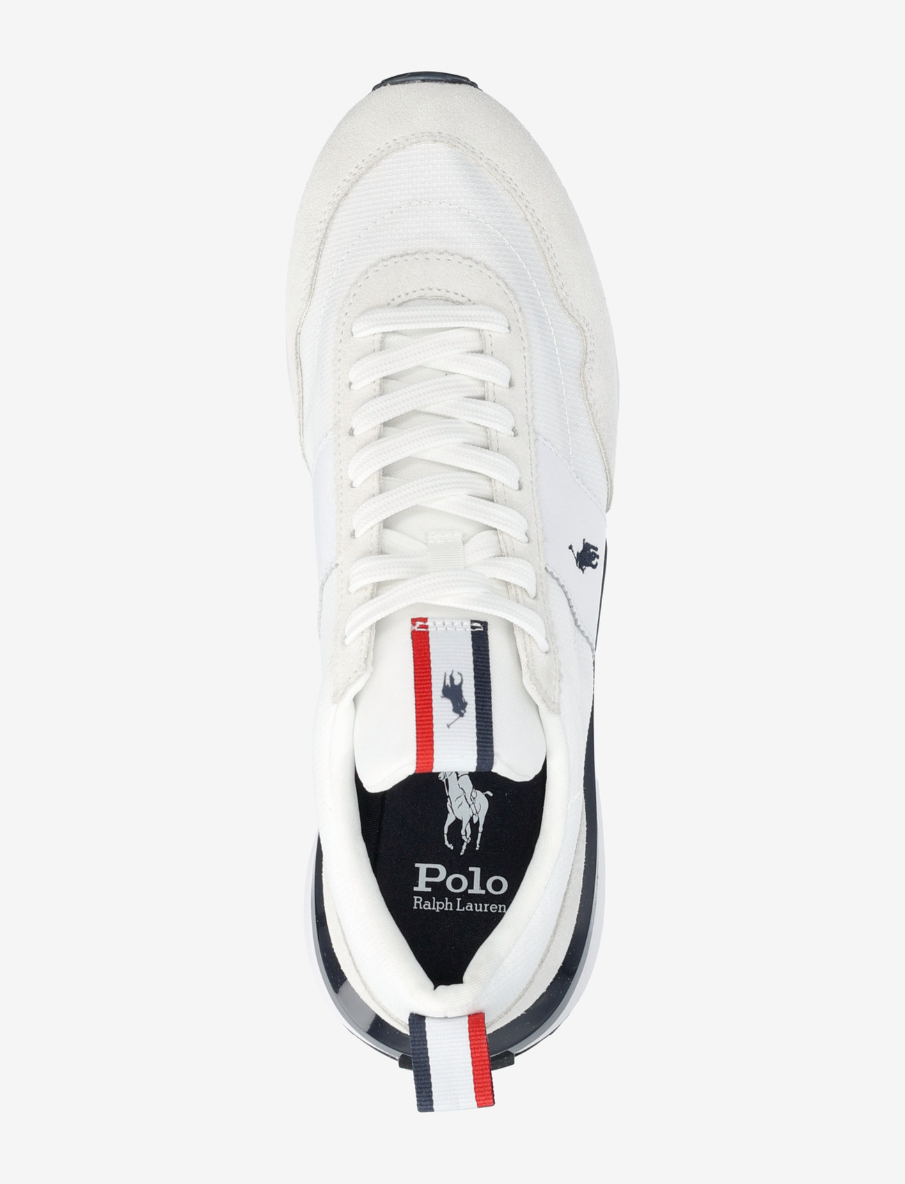 Polo Ralph Lauren - Train 89 Suede & Oxford Sneaker - niedriger schnitt - white/navy/red - 3