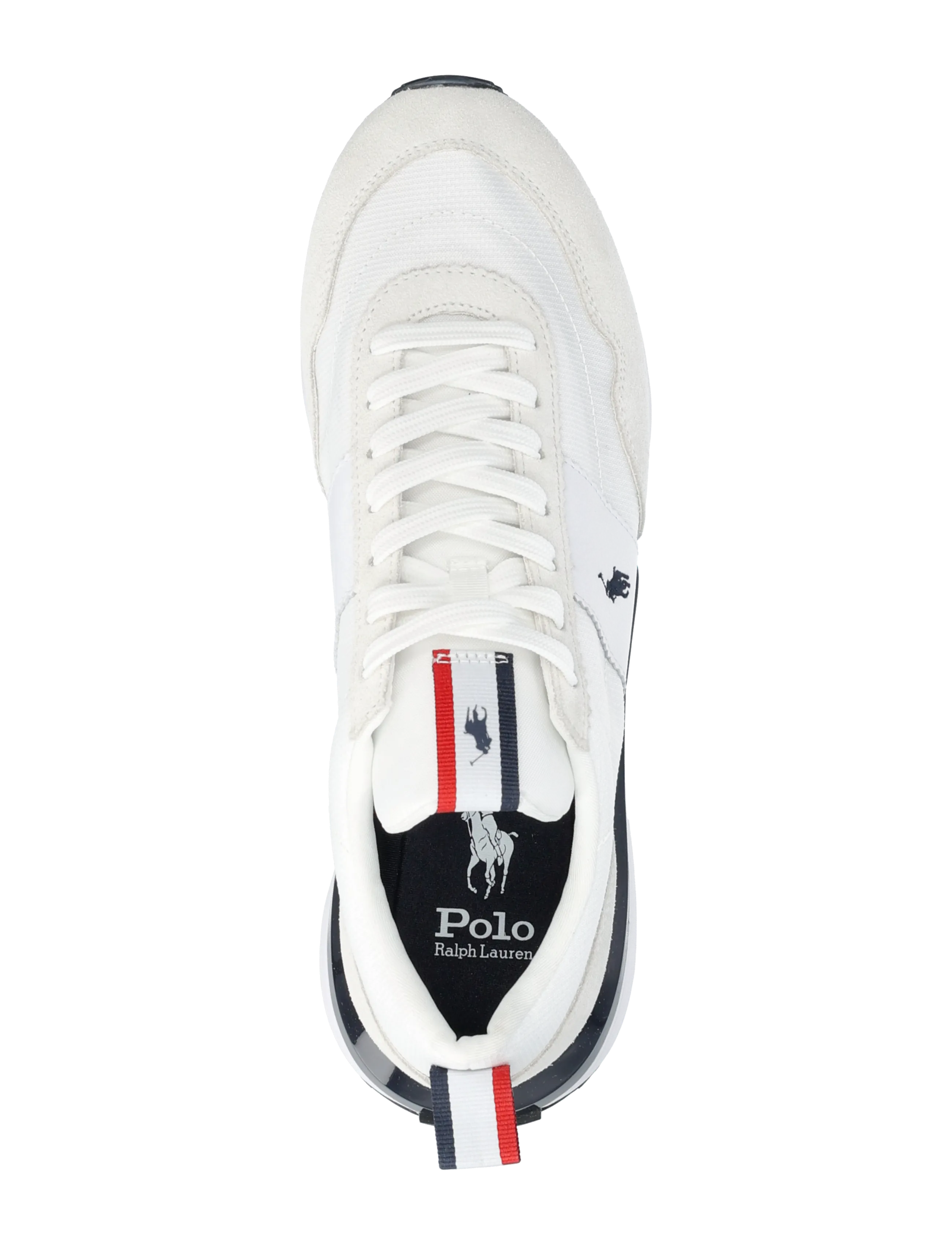 Polo Ralph Lauren - Train 89 Suede & Oxford Sneaker - lave sneakers - white/navy/red - 3