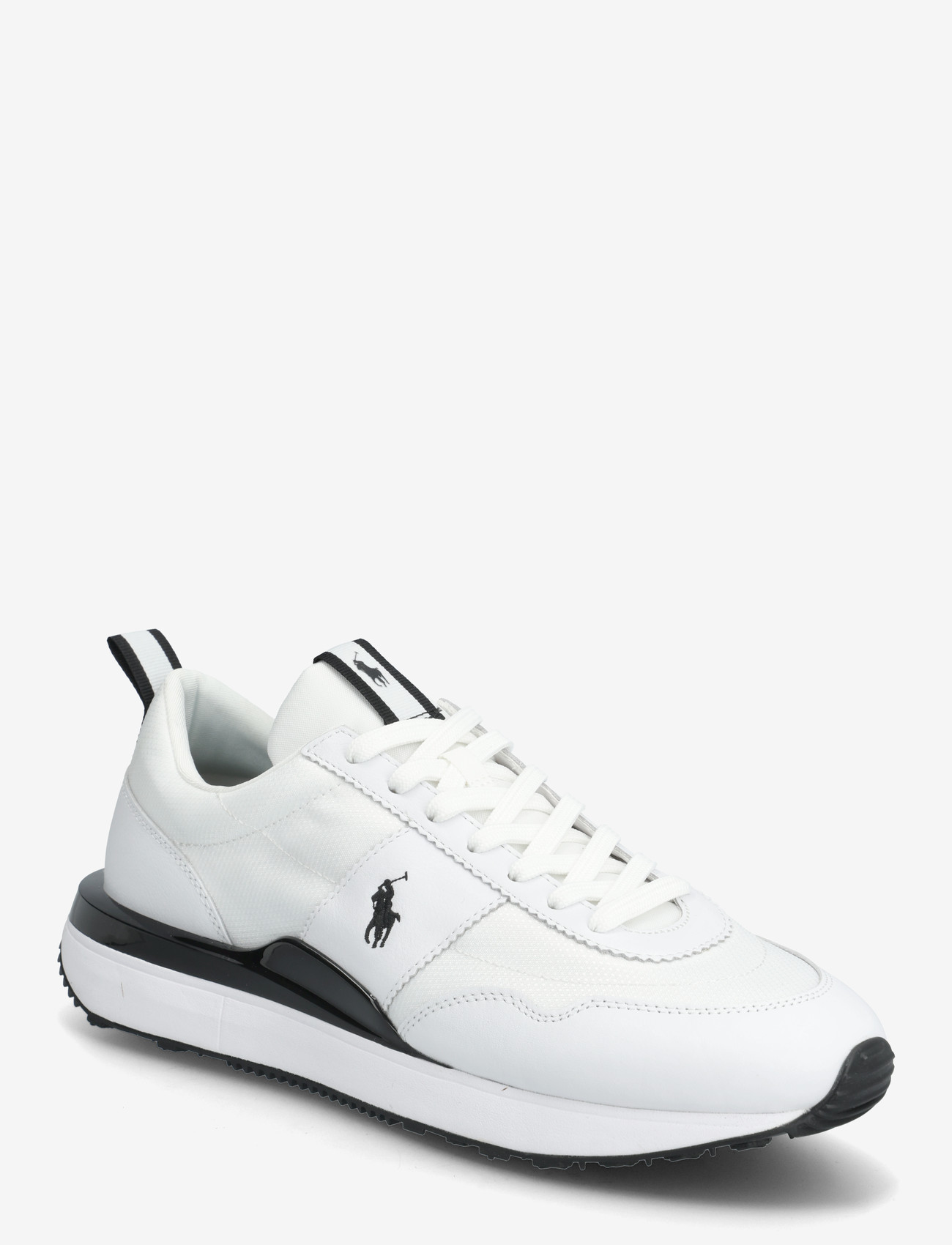 Polo Ralph Lauren - Train 89 Leather & Oxford Sneaker - låga sneakers - white/black - 0