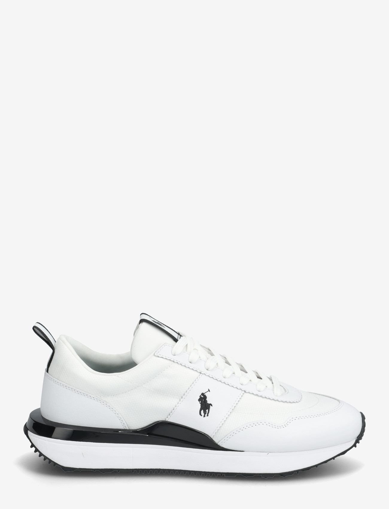 Polo Ralph Lauren - Train 89 Leather & Oxford Sneaker - låga sneakers - white/black - 1