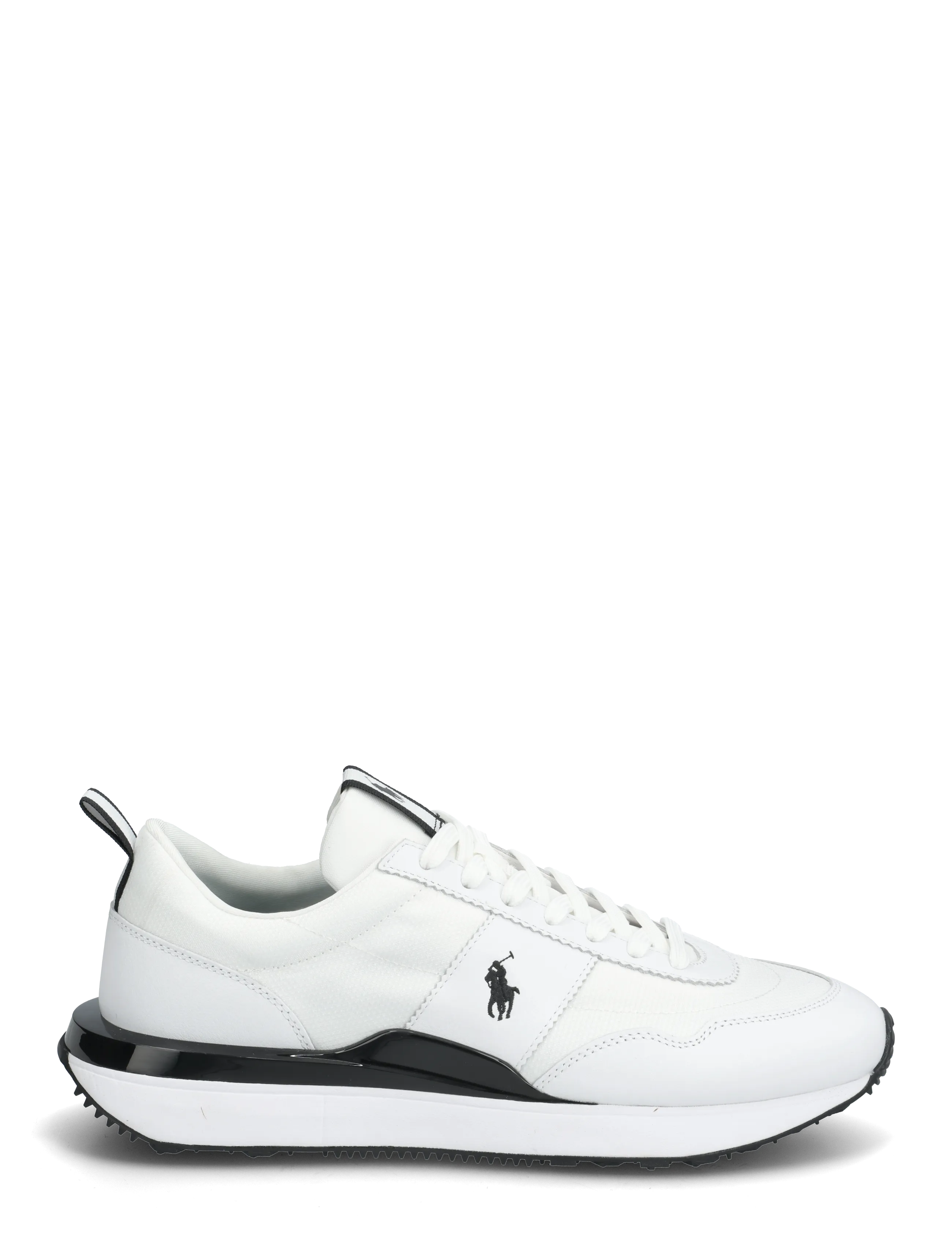 Polo Ralph Lauren - Train 89 Leather & Oxford Sneaker - white/black - 1