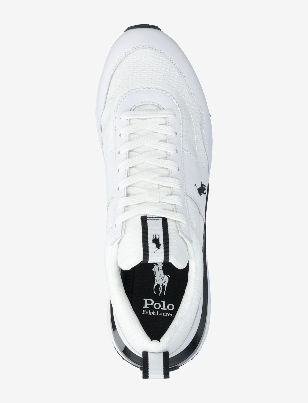 Polo Ralph Lauren - Train 89 Leather & Oxford Sneaker - låga sneakers - white/black - 3
