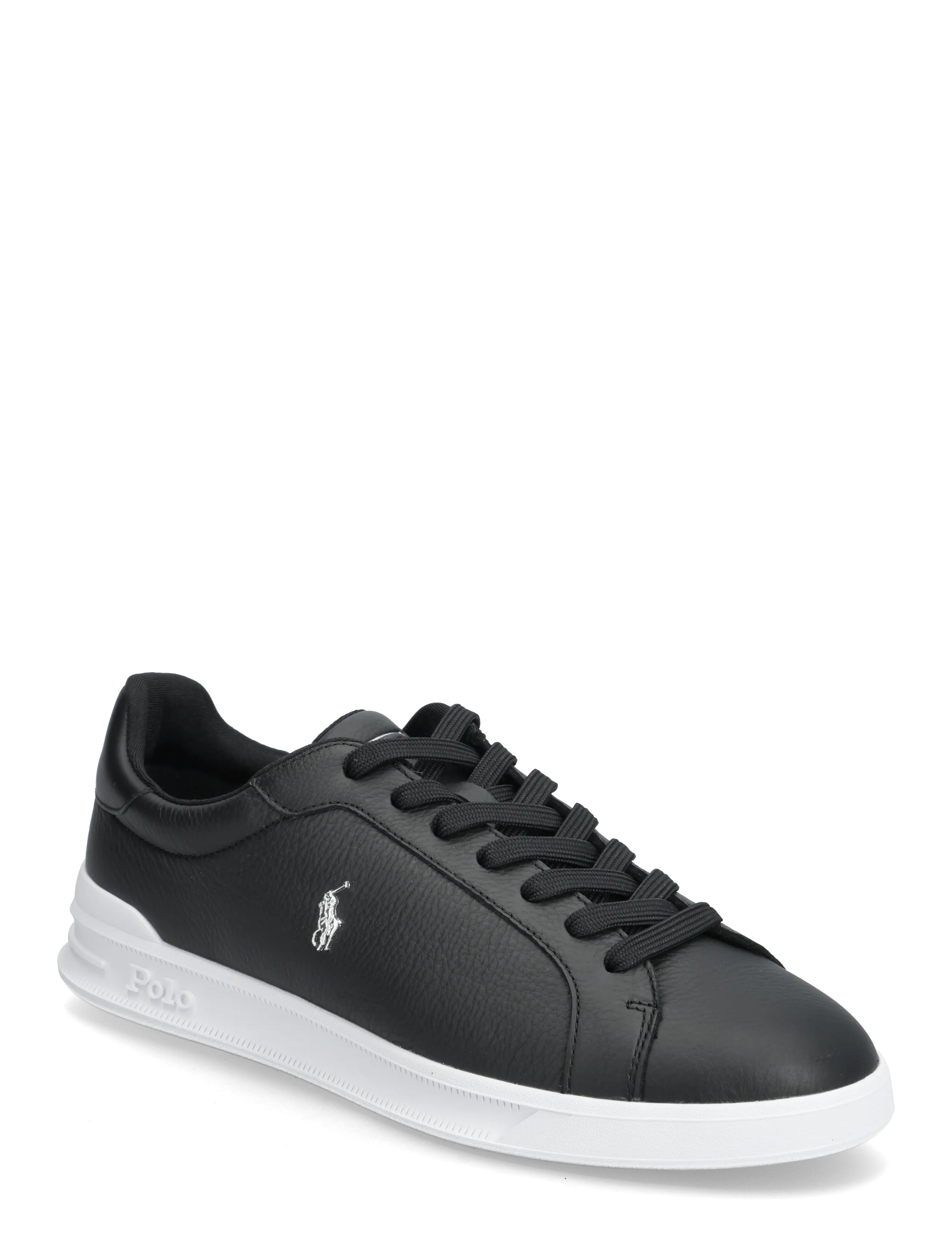 Polo Ralph Lauren Heritage Court II Leather Sneaker - Sneakers - BLACK/SILVER / black