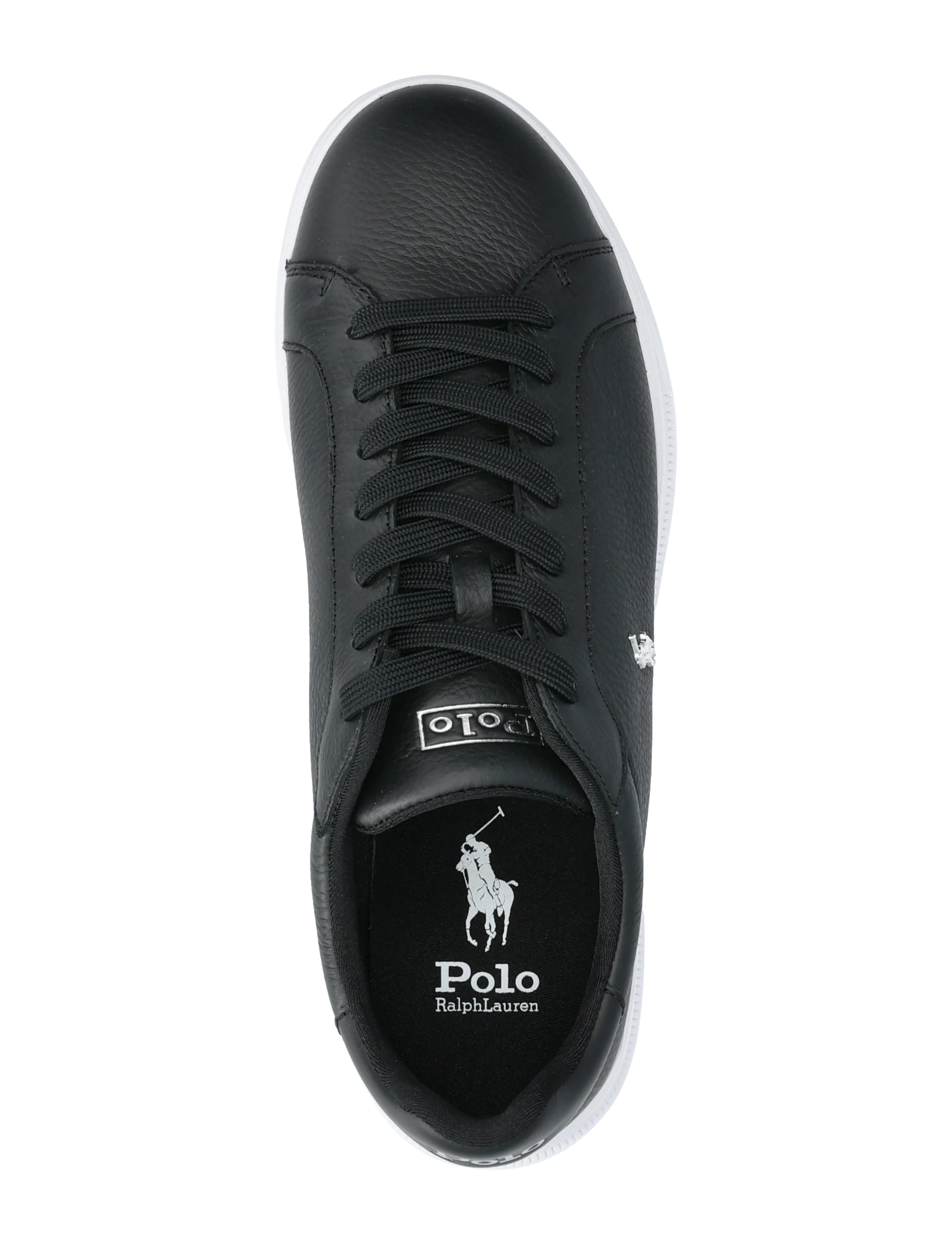 Polo Ralph Lauren - Heritage Court II Leather Sneaker - low-top sneaker - black/silver - 3