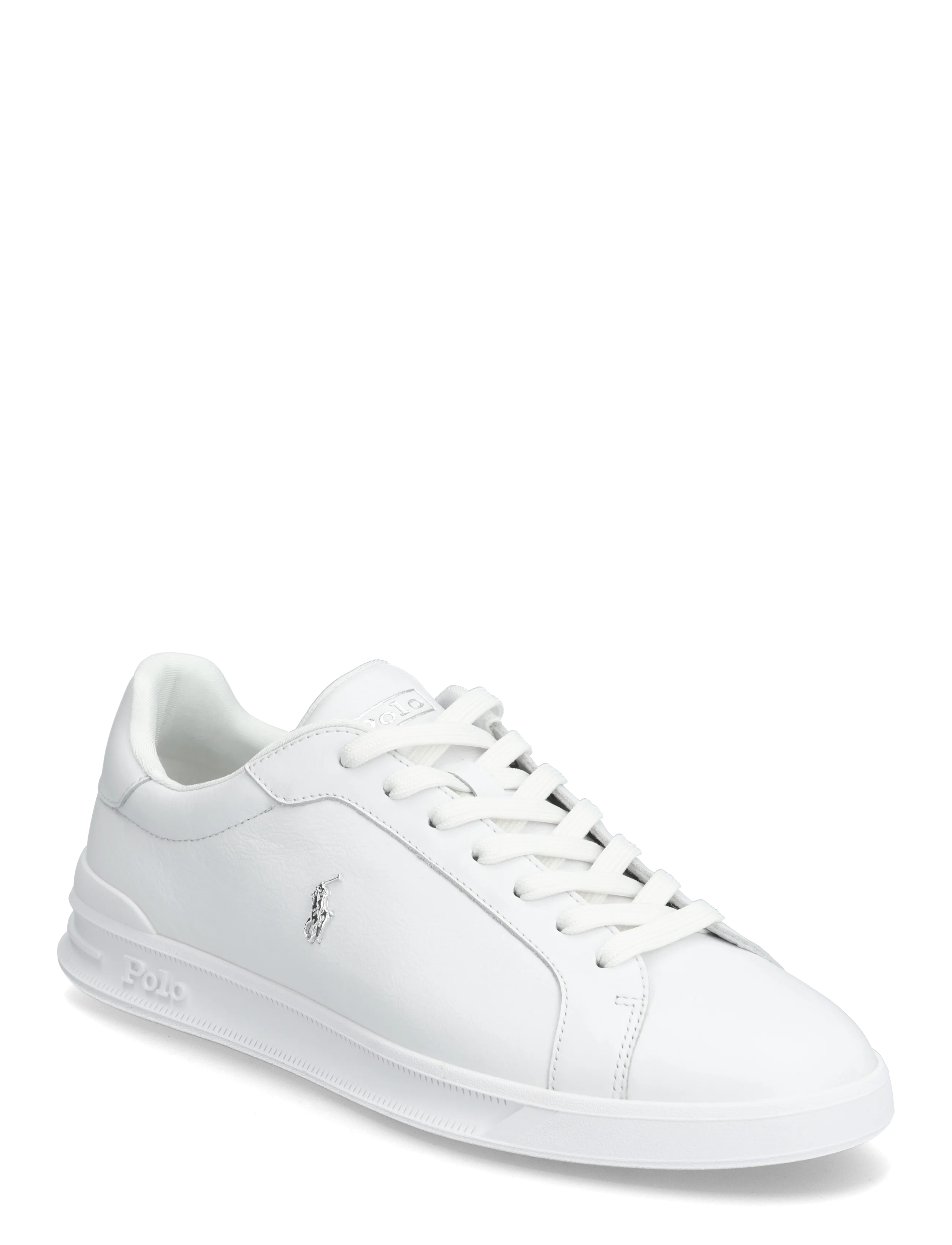 Polo Ralph Lauren Heritage Court II Leather Sneaker - Sneakers - WHITE/SILVER / white