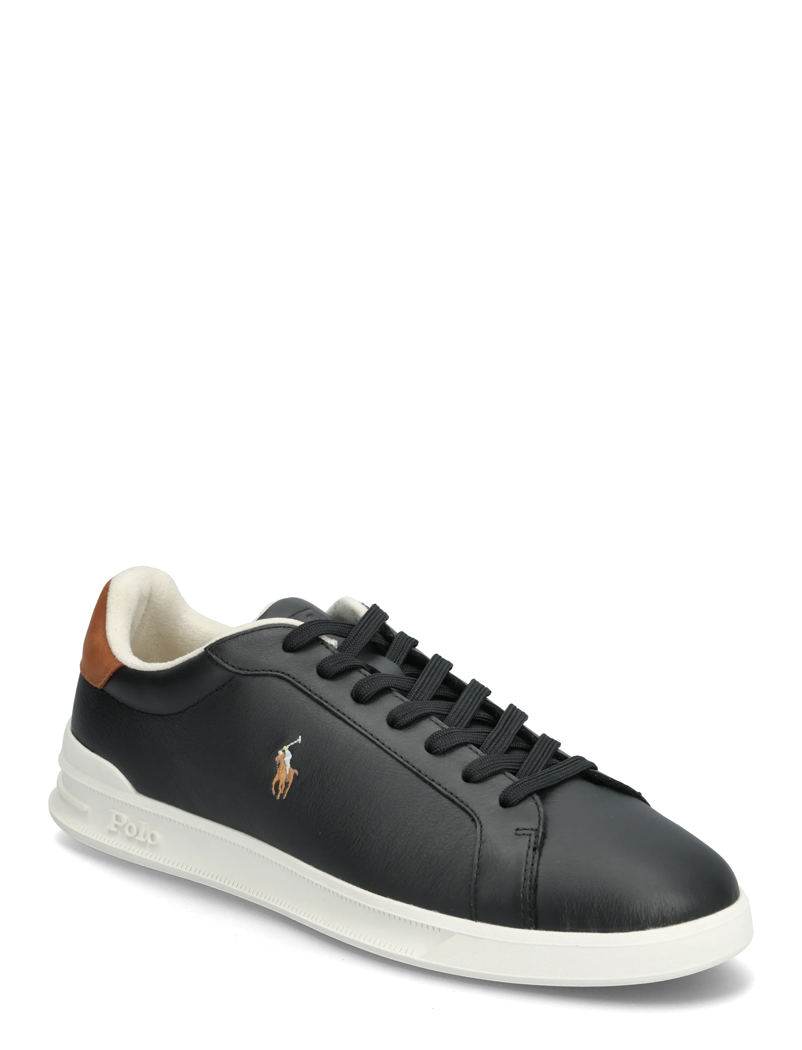 Polo Ralph Lauren Heritage Court II Leather Sneaker - Deals - BLACK/MULTI PP / black