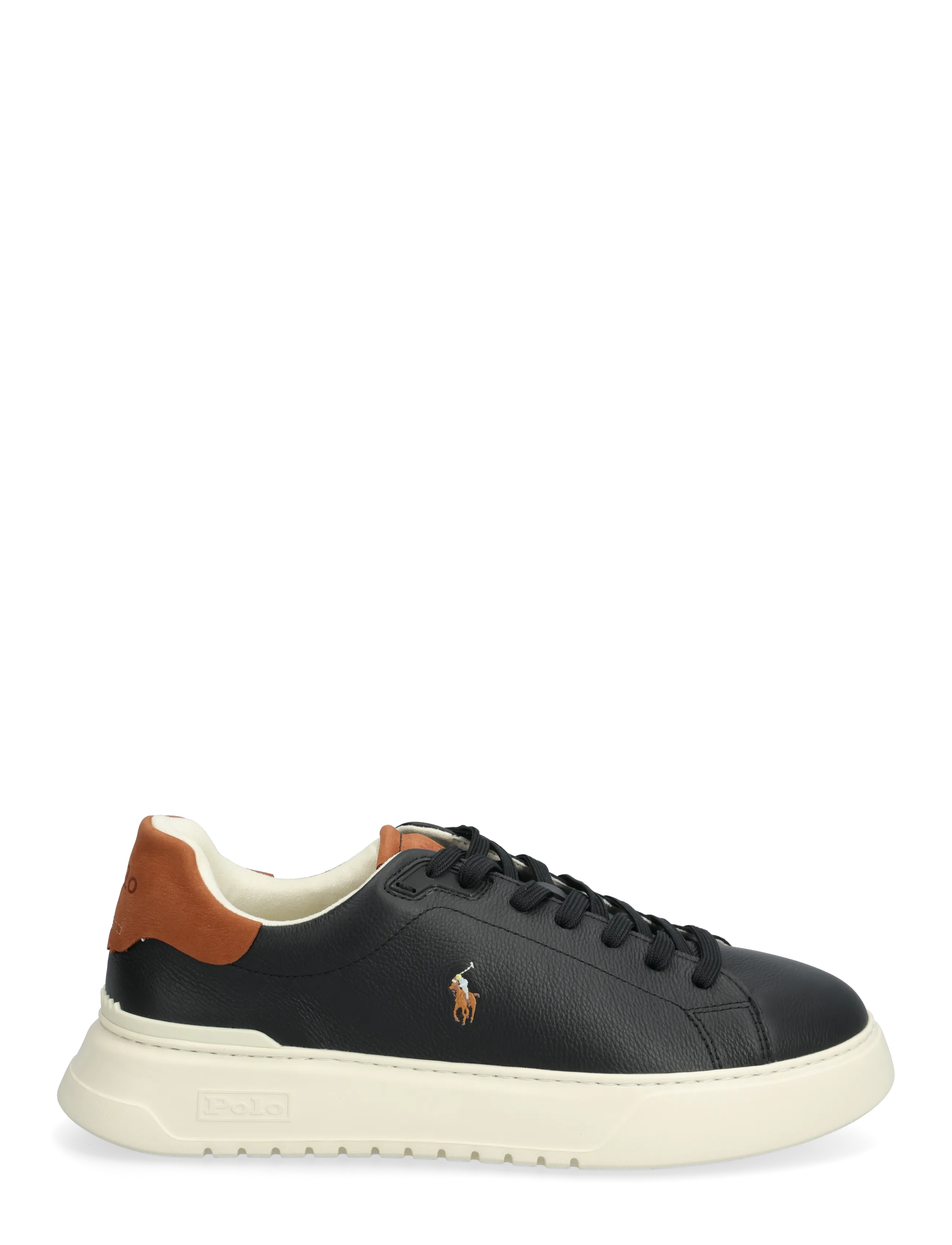 Polo Ralph Lauren - RLite Court Tumbled Leather Sneaker - low-top sneaker - black/tan - 2