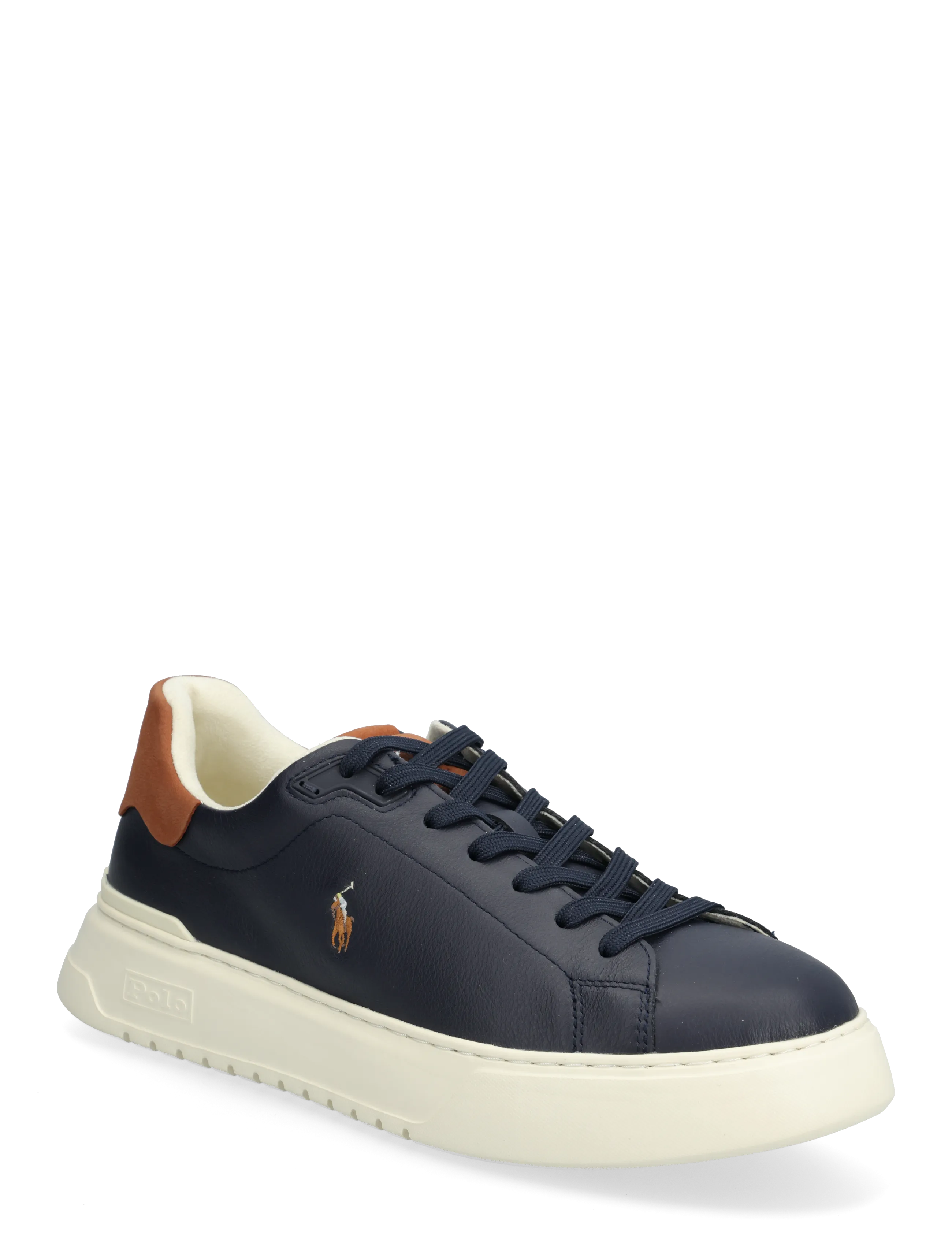 Polo Ralph Lauren RLite Court Tumbled Leather Sneaker - Uus - NAVY/TAN / navy