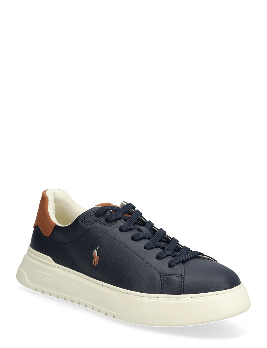 Polo Ralph Lauren - RLite Court Tumbled Leather Sneaker - madala säärega - navy/tan - 0