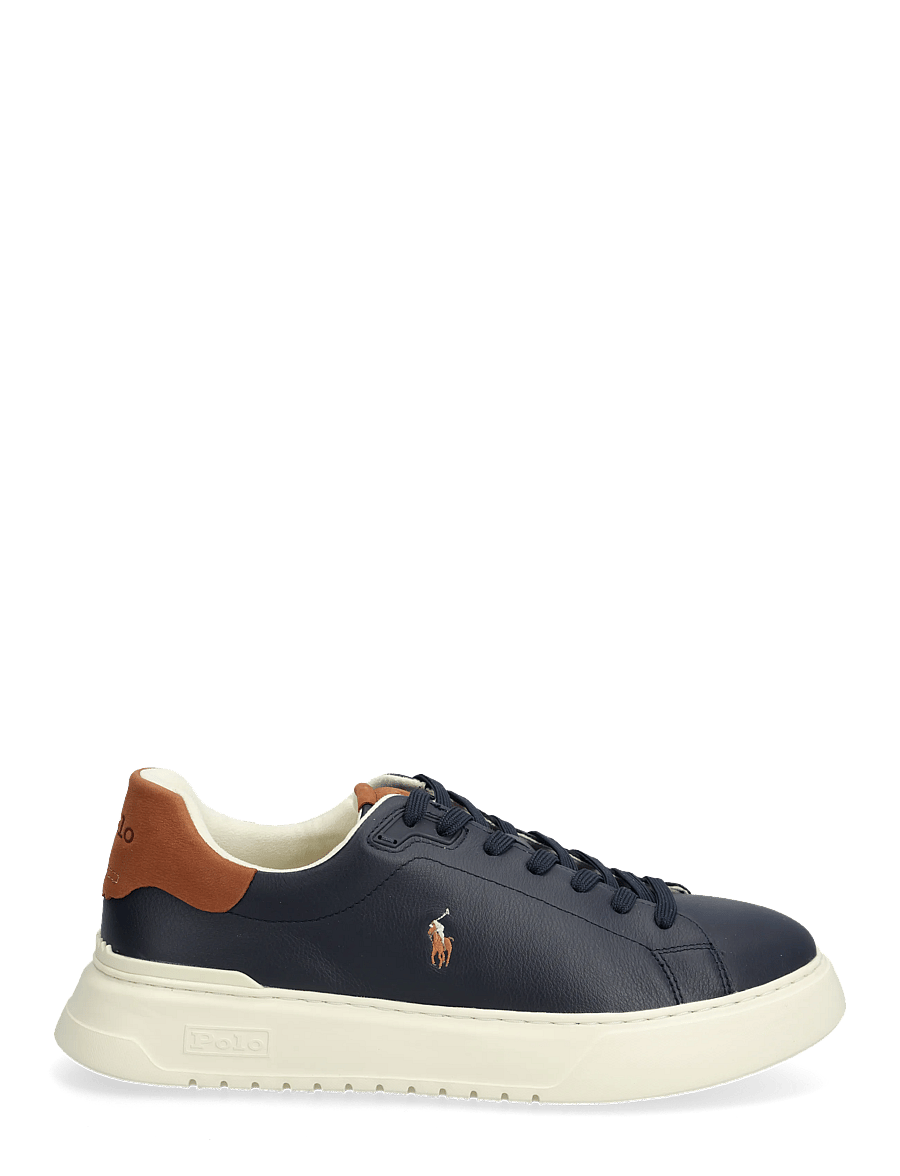 Polo Ralph Lauren - RLite Court Tumbled Leather Sneaker - madala säärega - navy/tan - 1