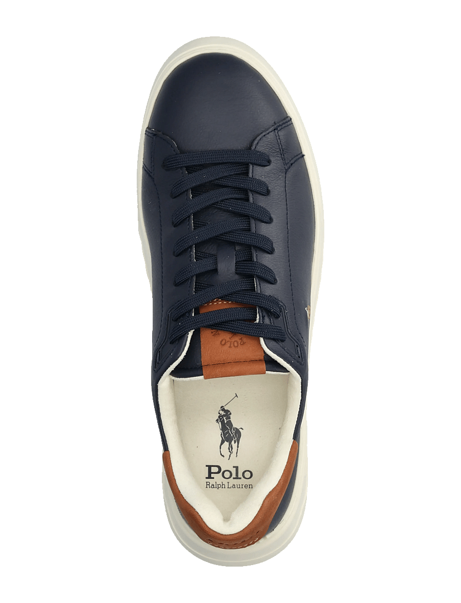 Polo Ralph Lauren - RLite Court Tumbled Leather Sneaker - madala säärega - navy/tan - 3