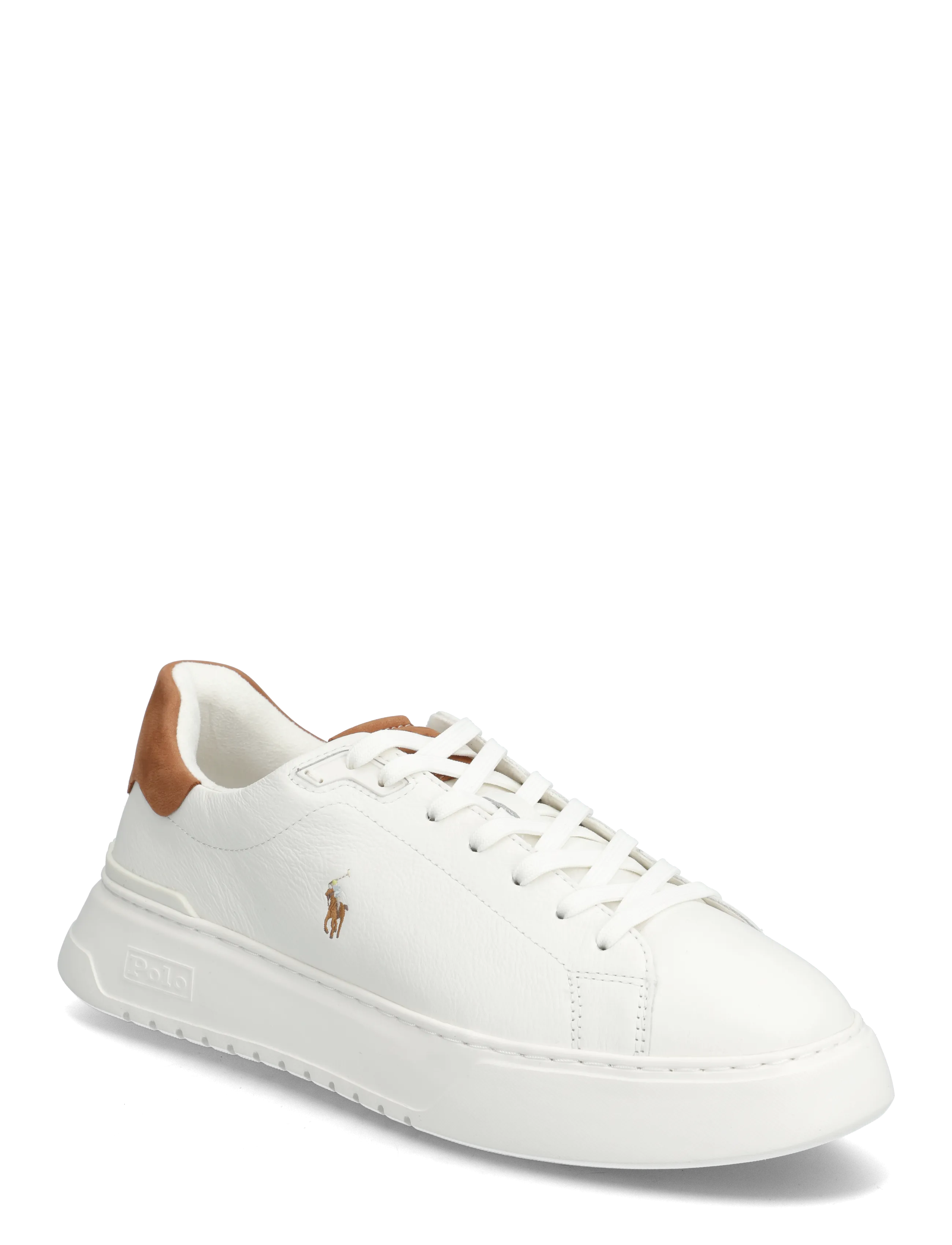 Polo Ralph Lauren LEATHER/NUBUCK-RLITE COURT-SK-LTL - Schuhe - OFF WHITE/TAN / white
