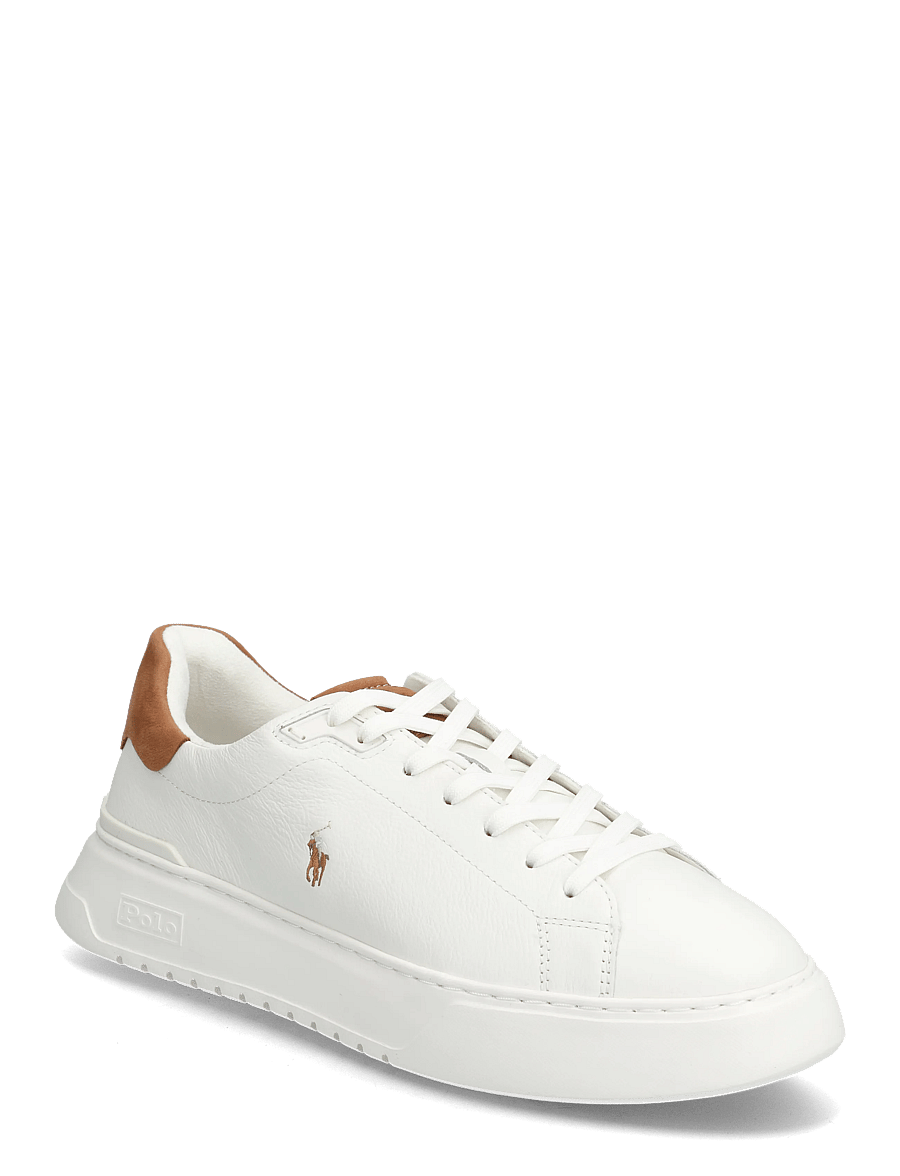 Polo Ralph Lauren - RLite Court Tumbled Leather Sneaker - low-top sneaker - off white/tan - 0