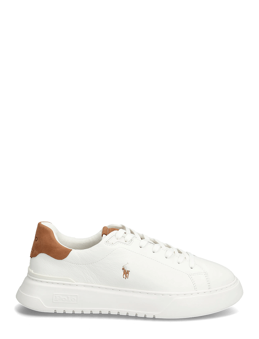 Polo Ralph Lauren - RLite Court Tumbled Leather Sneaker - low-top sneaker - off white/tan - 1
