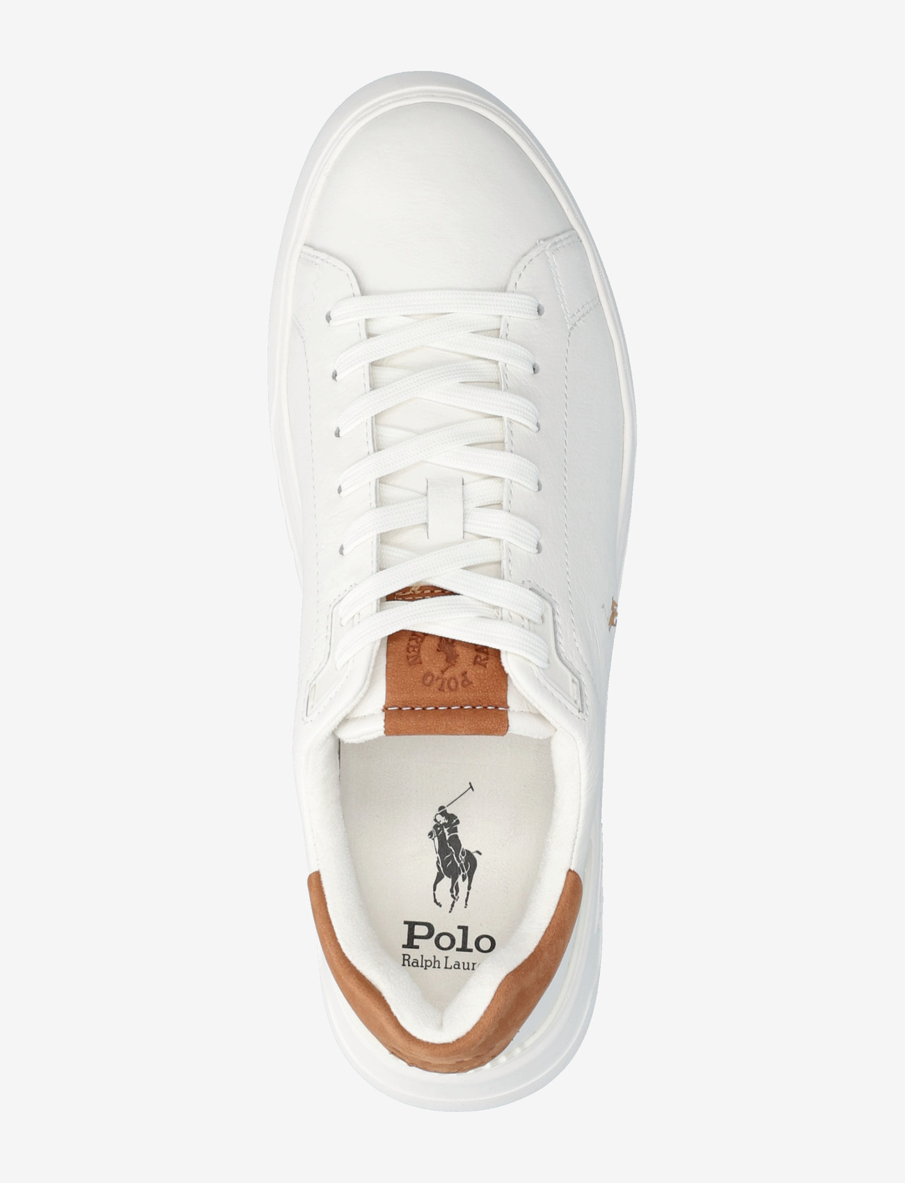 Polo Ralph Lauren - RLite Court Tumbled Leather Sneaker - tennised - off white/tan - 3