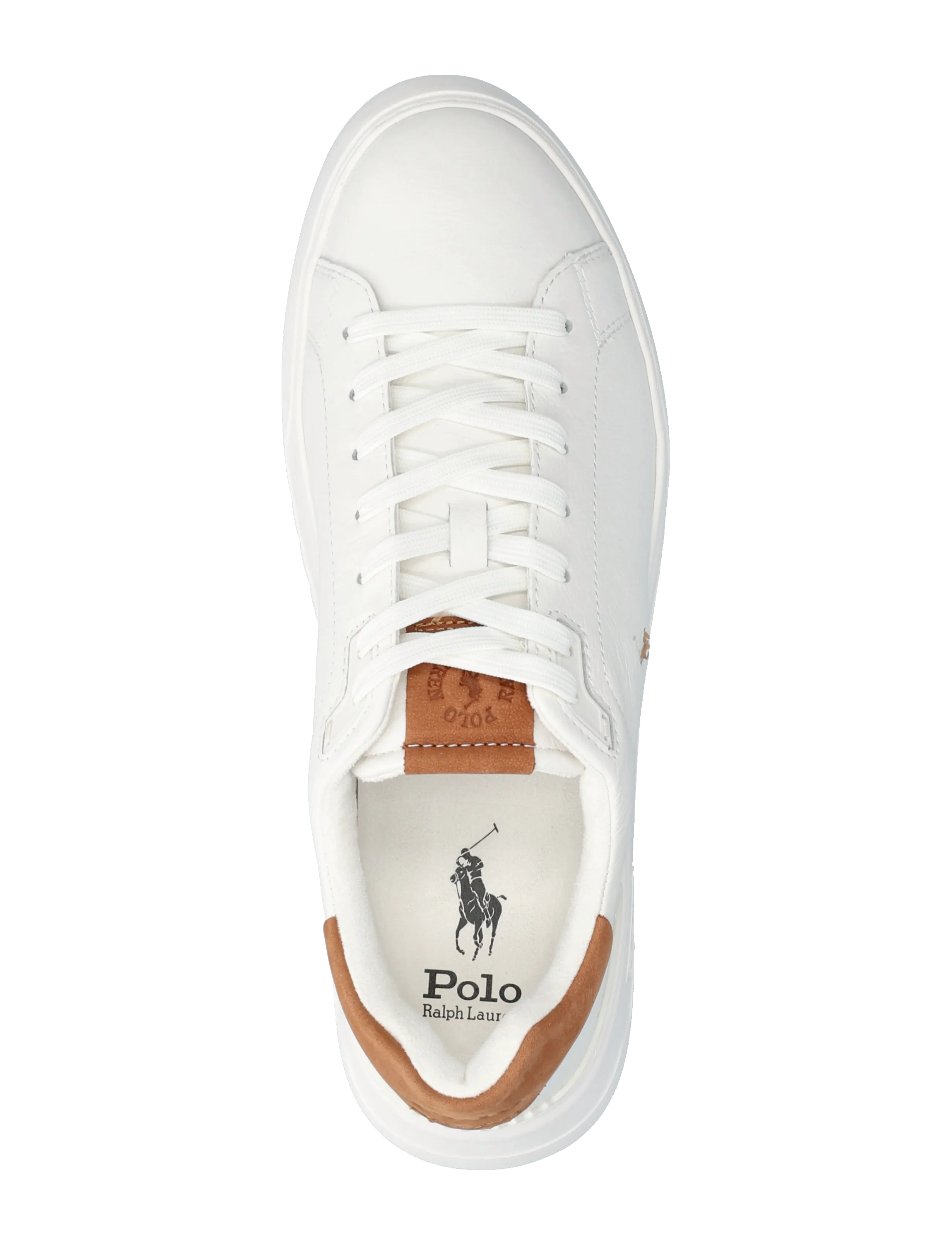Polo Ralph Lauren - RLite Court Tumbled Leather Sneaker - lave sneakers - off white/tan - 3