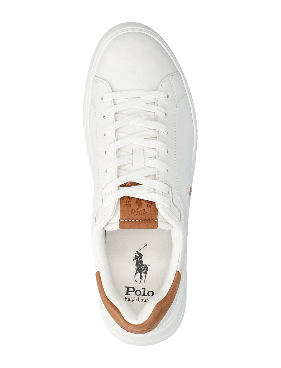 Polo Ralph Lauren - RLite Court Tumbled Leather Sneaker - low-top sneaker - off white/tan - 3
