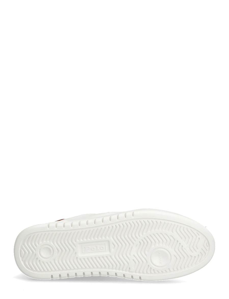 Polo Ralph Lauren - RLite Court Tumbled Leather Sneaker - low-top sneaker - off white/tan - 4