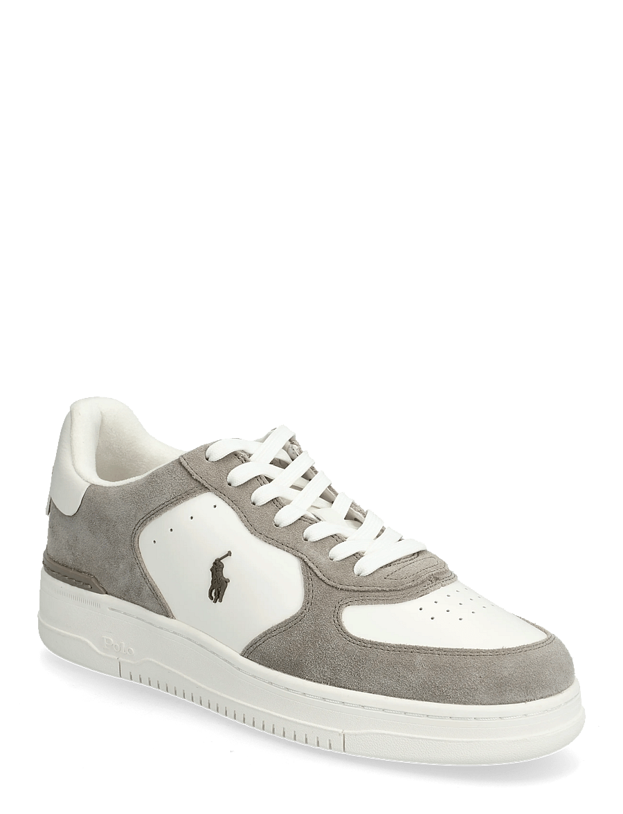 Polo Ralph Lauren - Masters Court Leather-Suede Sneaker - lave sneakers - earth grey/deckwa - 0