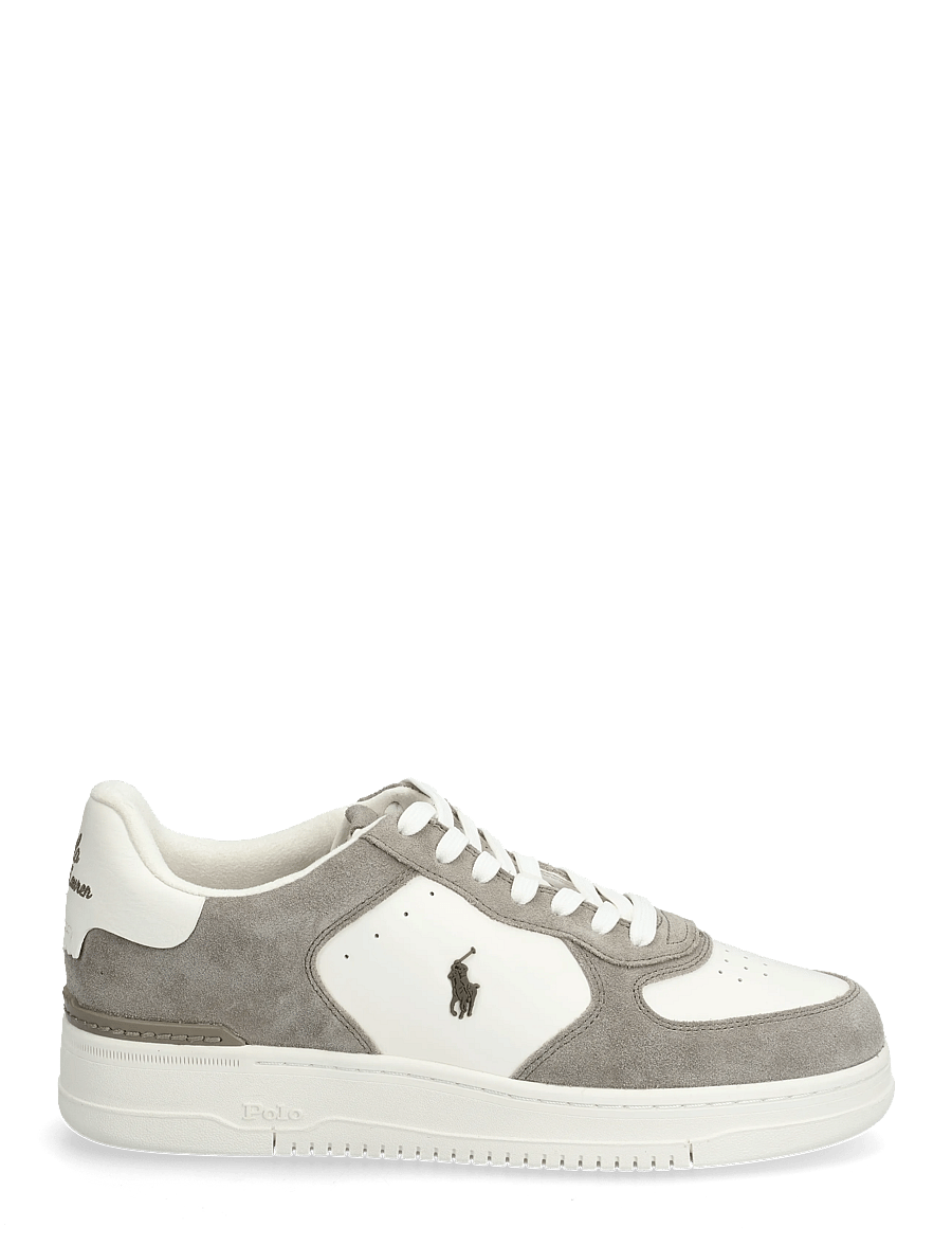 Polo Ralph Lauren - Masters Court Leather-Suede Sneaker - lave sneakers - earth grey/deckwa - 1