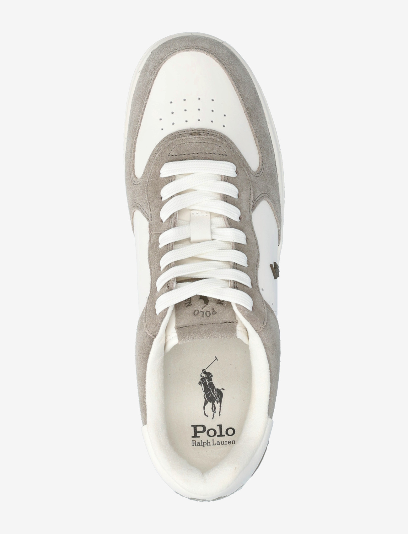 Polo Ralph Lauren - Masters Court Leather-Suede Sneaker - niedriger schnitt - earth grey/deckwa - 3