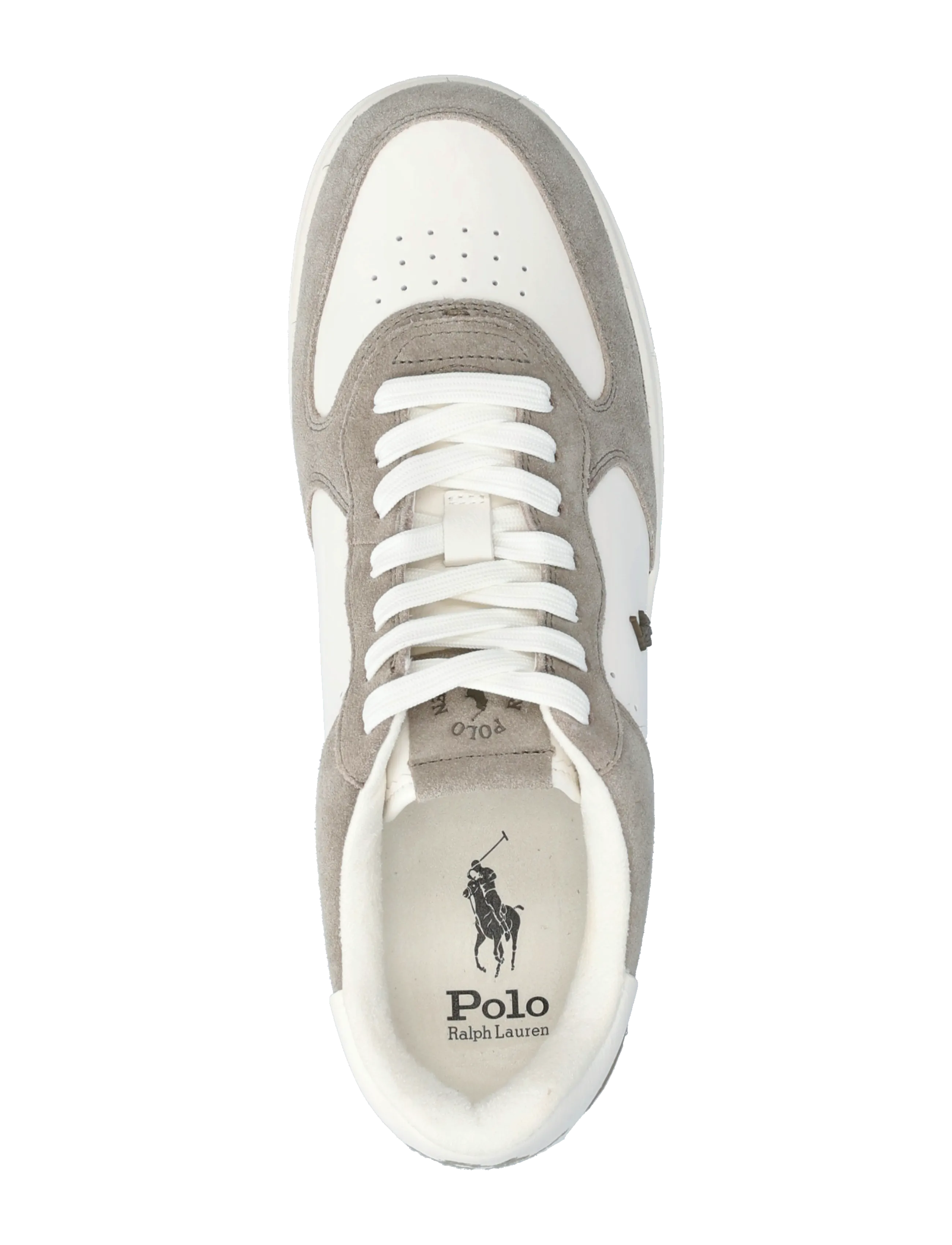 Polo Ralph Lauren - Masters Court Leather-Suede Sneaker - lave sneakers - earth grey/deckwa - 3