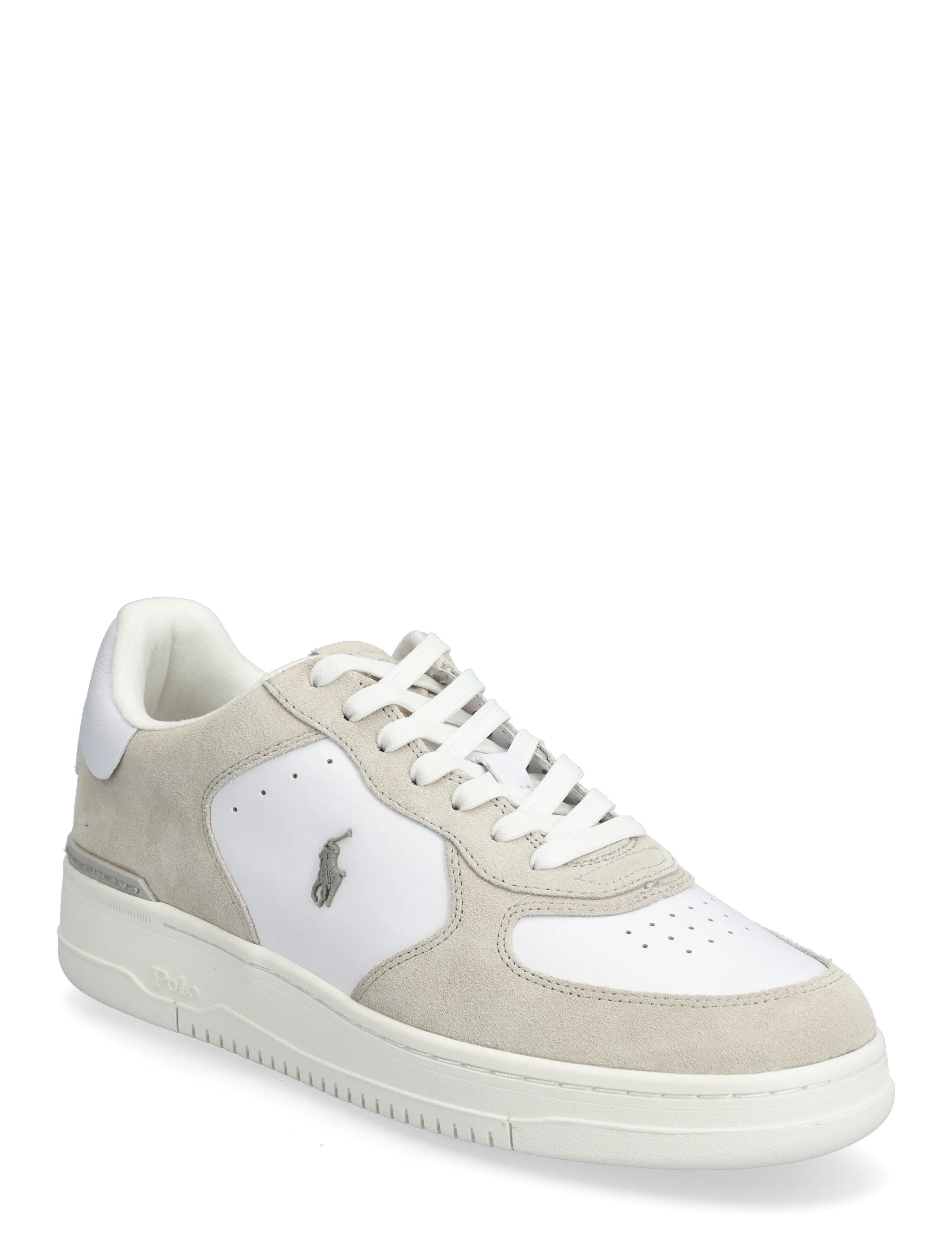 Polo Ralph Lauren Masters Court Leather-Suede Sneaker - Sneakers - GRAY VIOLET/WHITE / white