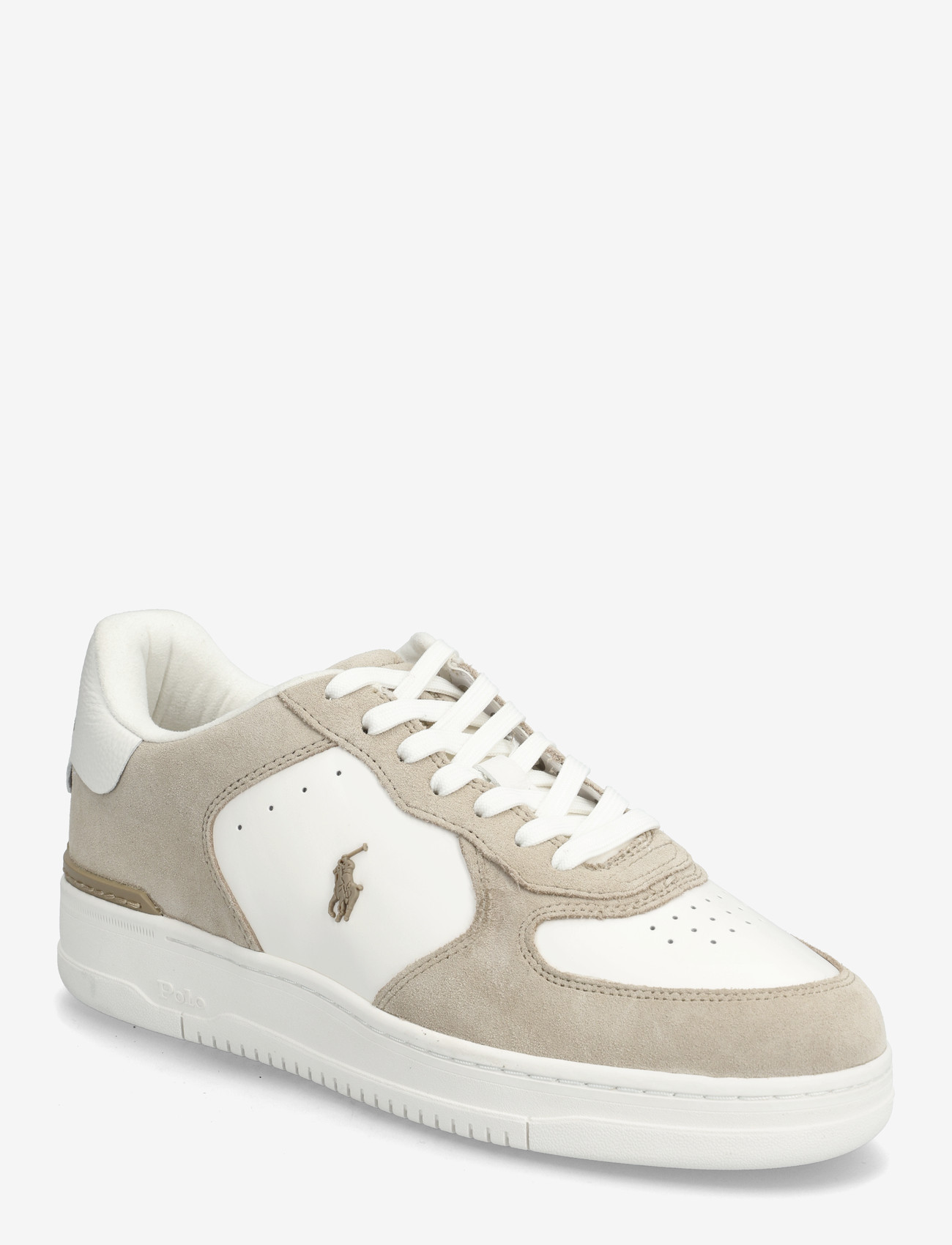 Polo Ralph Lauren - Masters Court Leather-Suede Sneaker - niedriger schnitt - milkshake/deckwas - 0