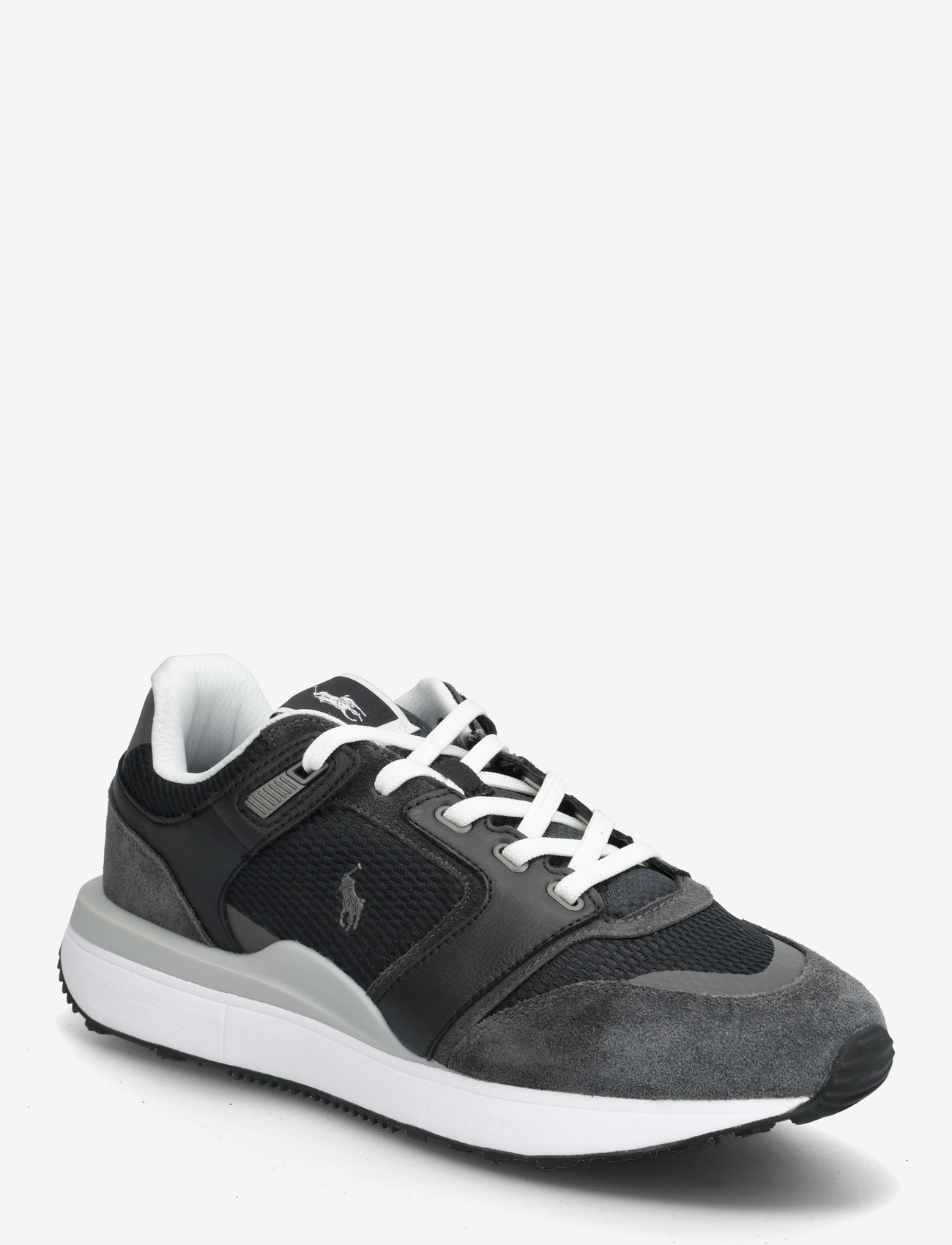 Polo Ralph Lauren - Train 89 Suede & Mesh Sneaker - niedriger schnitt - black/faded black - 0