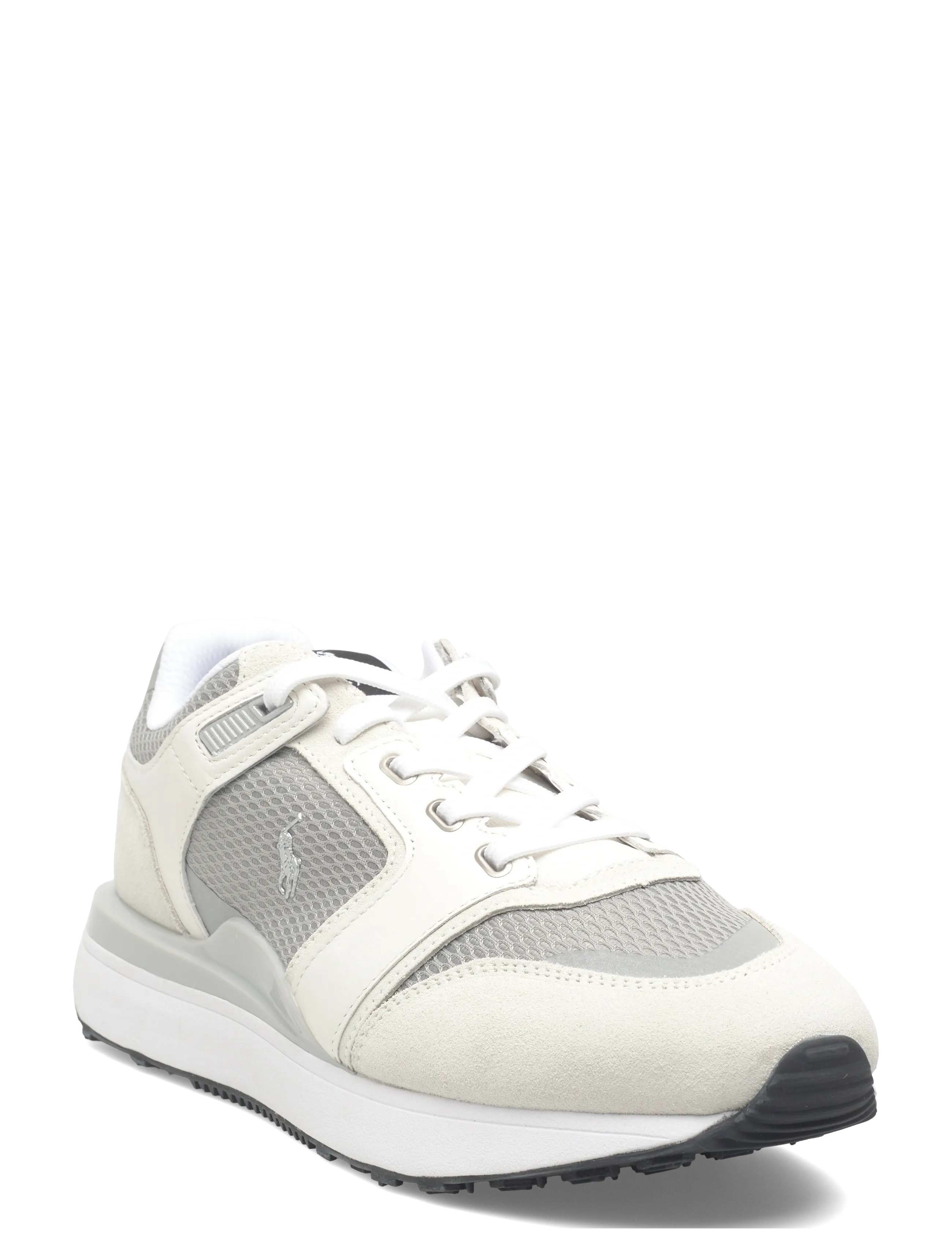 Polo Ralph Lauren - Train 89 Suede & Mesh Sneaker - lave sneakers - white/tonal grey - 0