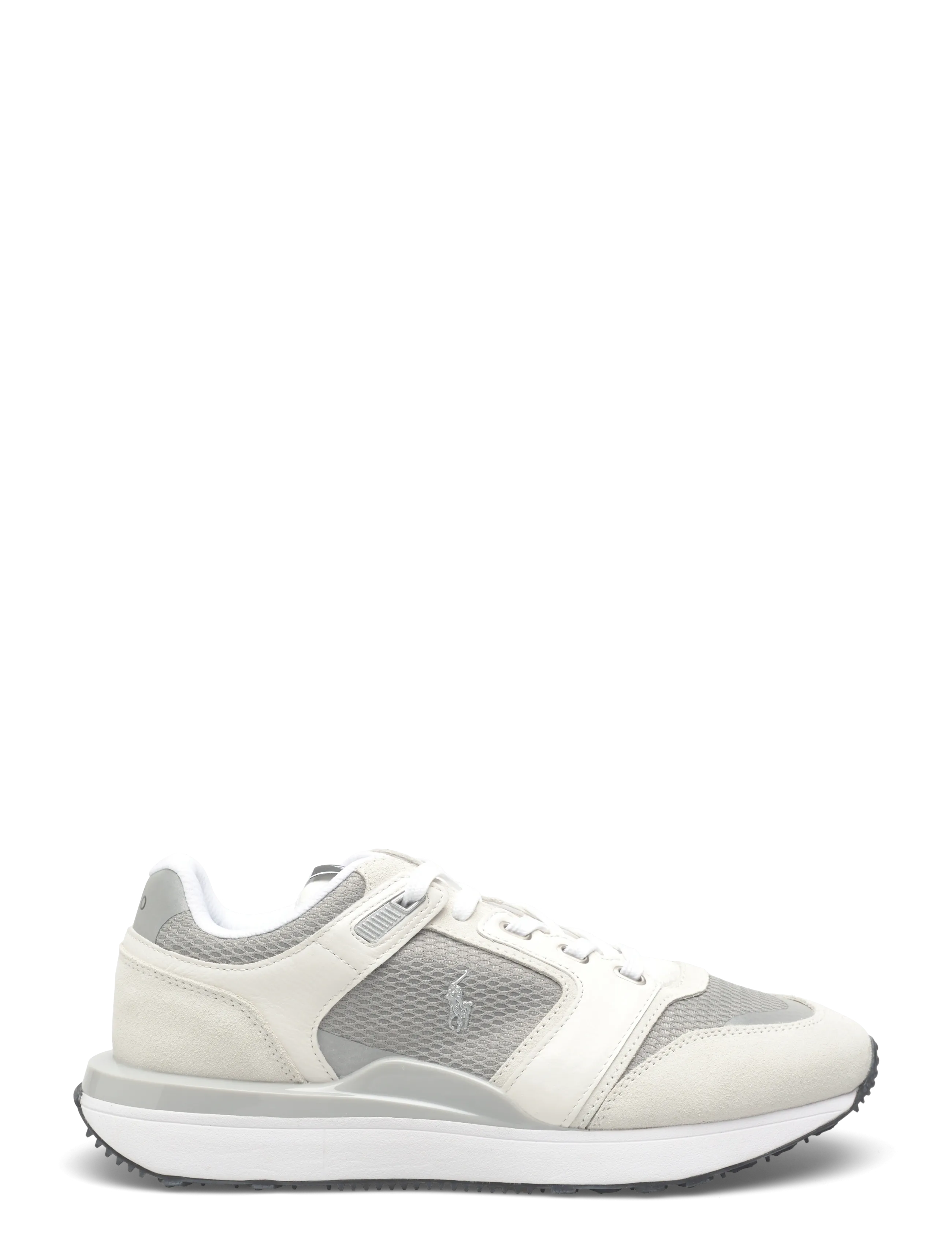 Polo Ralph Lauren - Train 89 Suede & Mesh Sneaker - lave sneakers - white/tonal grey - 1