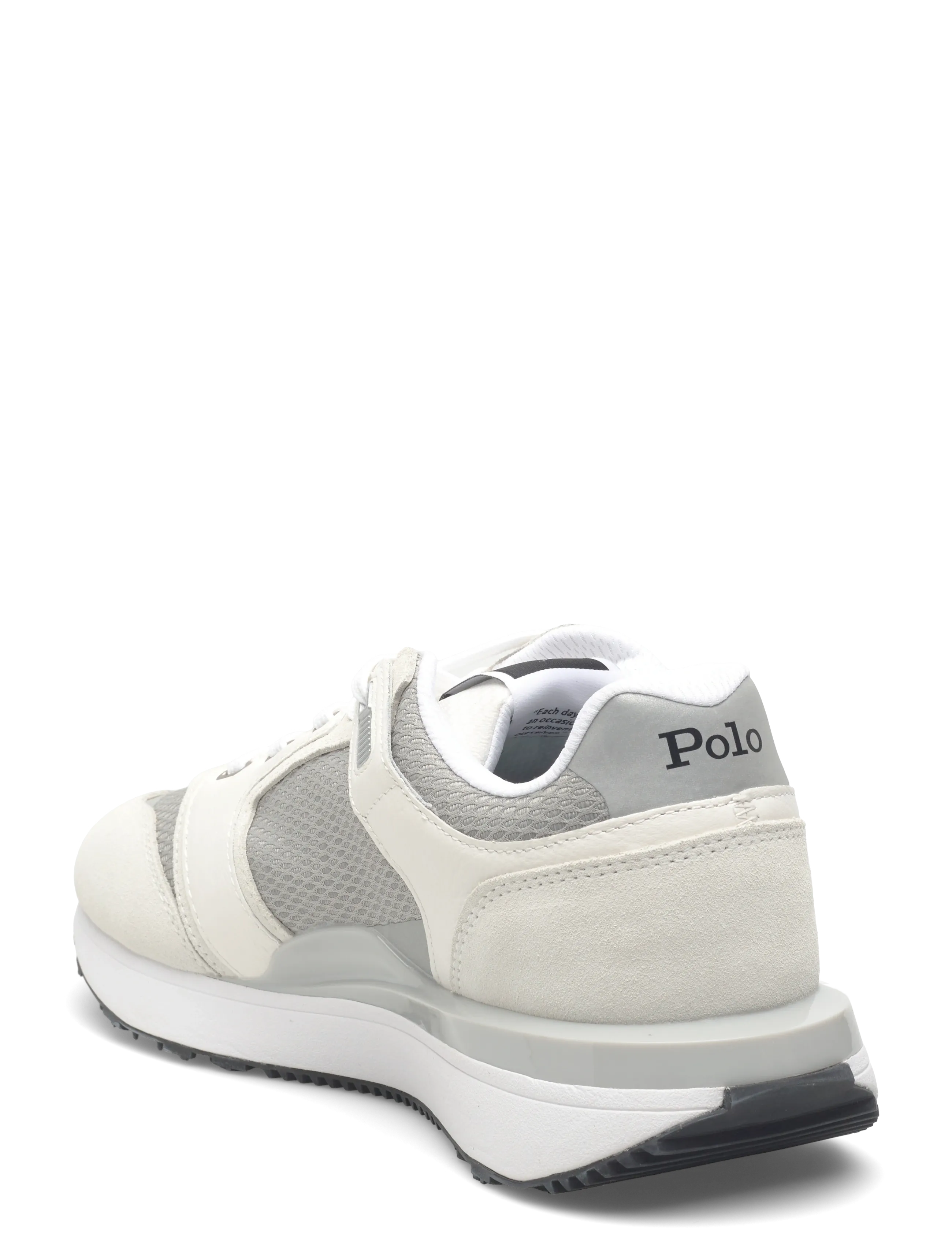 Polo Ralph Lauren - Train 89 Suede & Mesh Sneaker - lave sneakers - white/tonal grey - 2