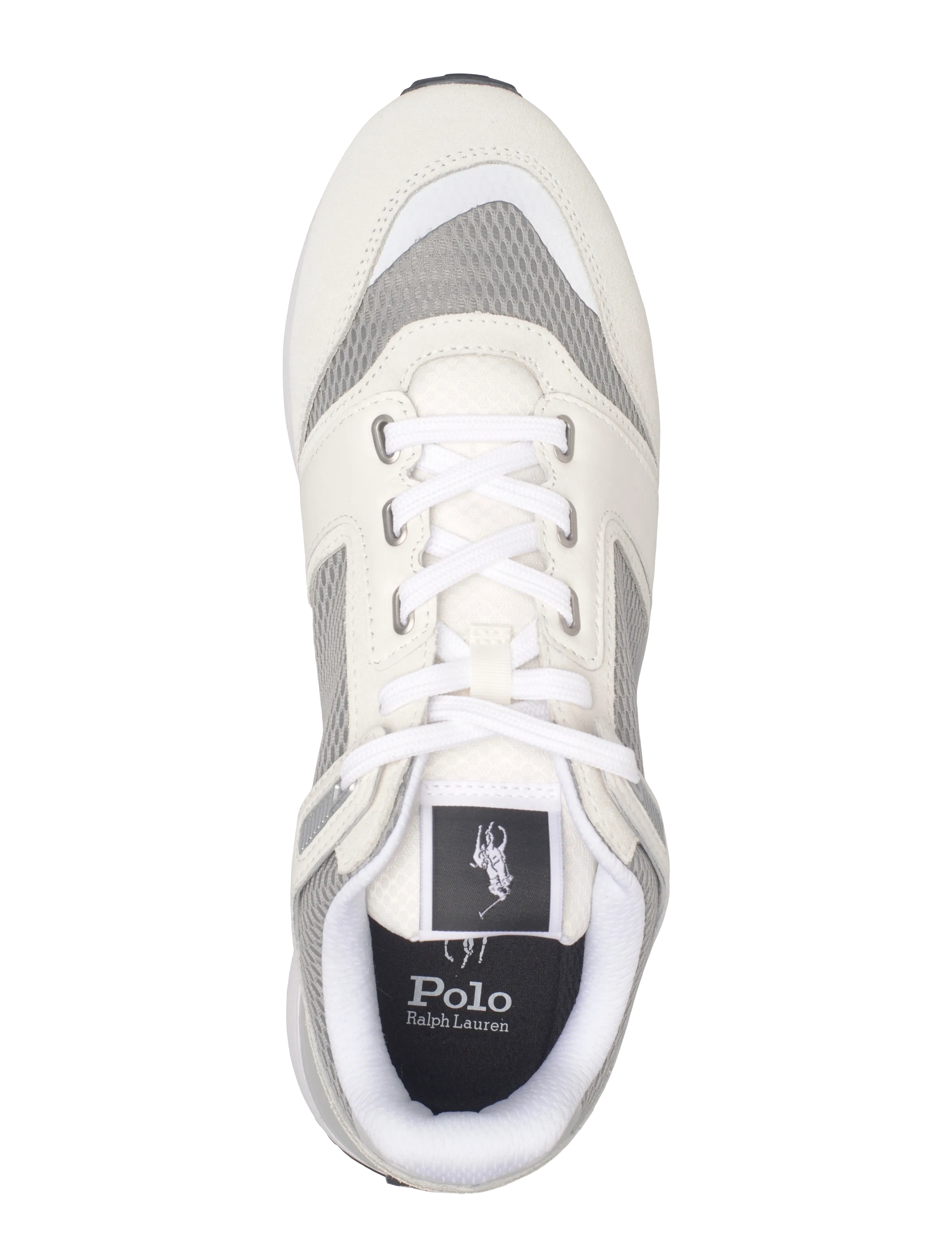 Polo Ralph Lauren - Train 89 Suede & Mesh Sneaker - lave sneakers - white/tonal grey - 3