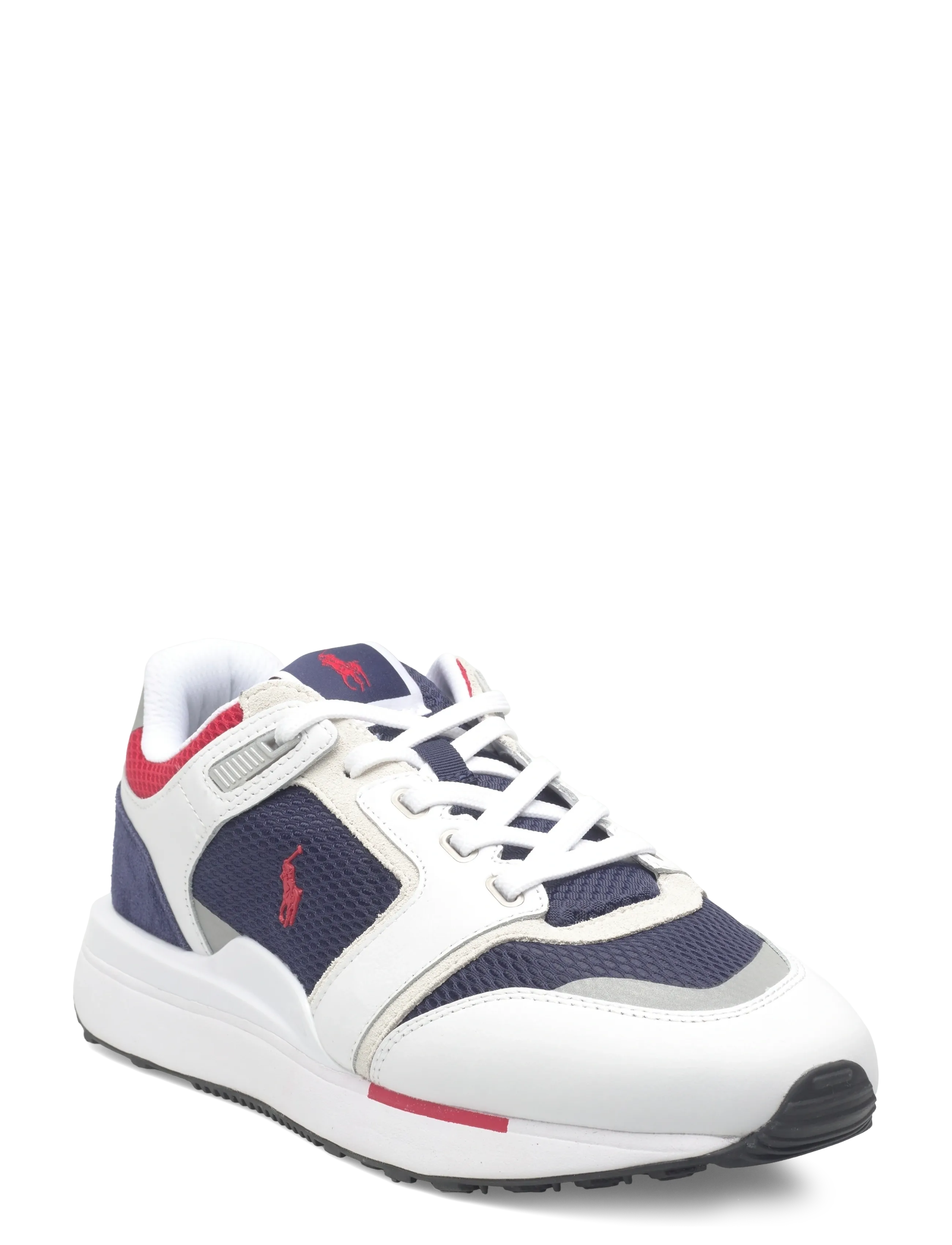 Polo Ralph Lauren Train 89 V2 Suede-Paneled Sneaker - Schuhe - WHITE/NAVY/RED / white