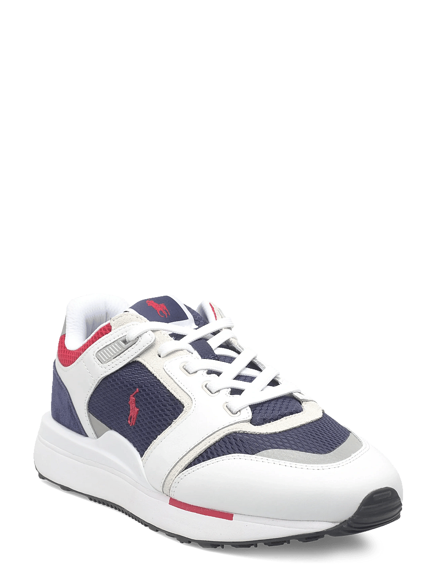 Polo Ralph Lauren - Train 89 V2 Suede-Paneled Sneaker - low-top sneaker - white/navy/red - 0