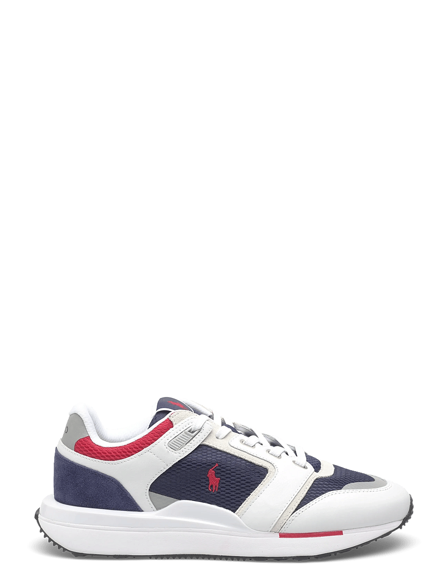 Polo Ralph Lauren - Train 89 V2 Suede-Paneled Sneaker - low-top sneaker - white/navy/red - 1