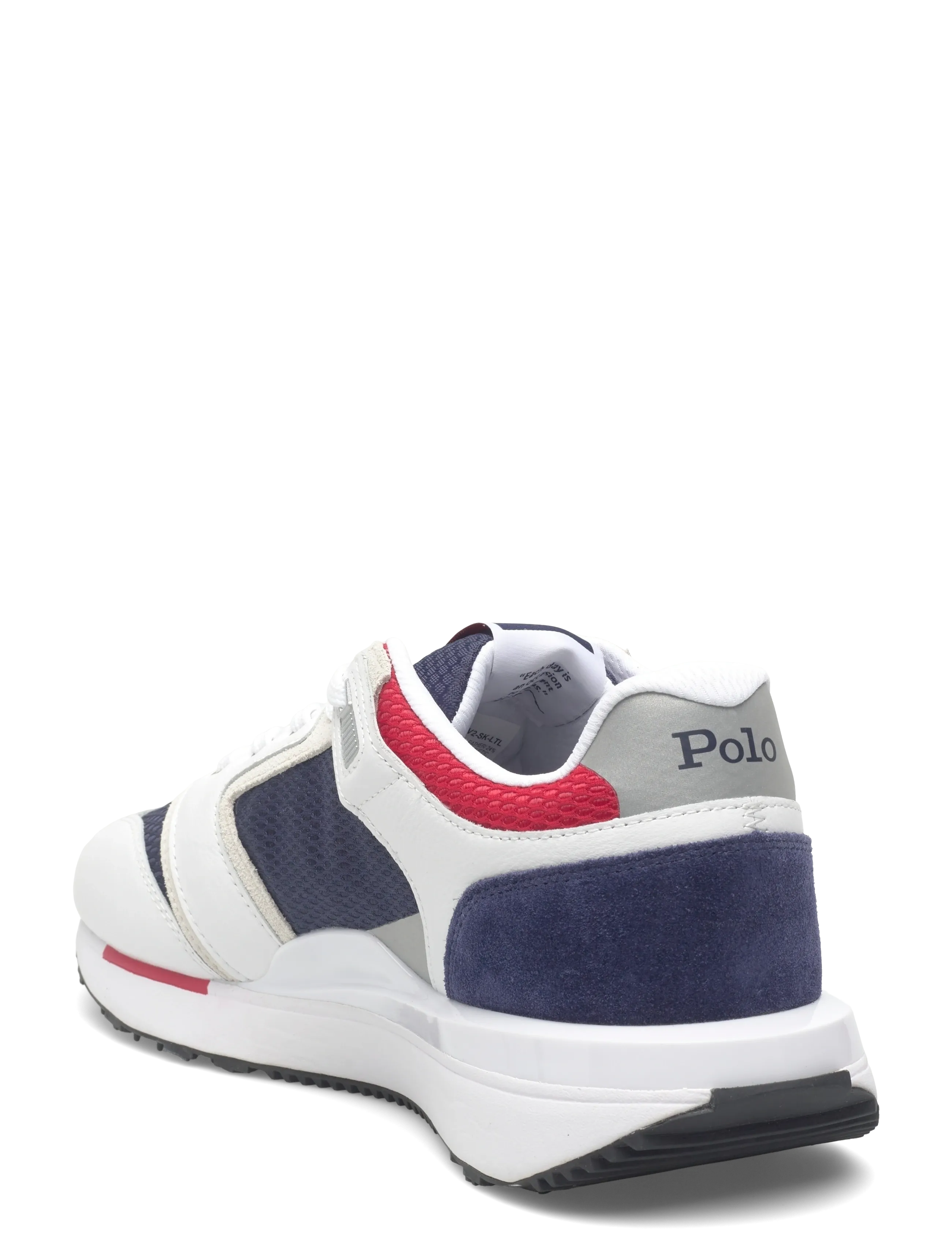 Polo Ralph Lauren - Train 89 V2 Suede-Paneled Sneaker - lave sneakers - white/navy/red - 2