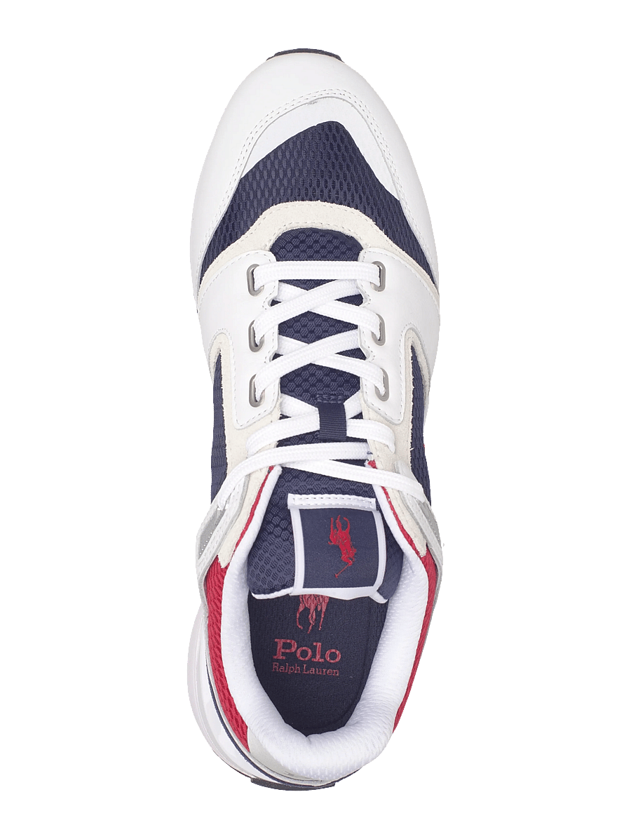 Polo Ralph Lauren - Train 89 V2 Suede-Paneled Sneaker - low-top sneaker - white/navy/red - 3