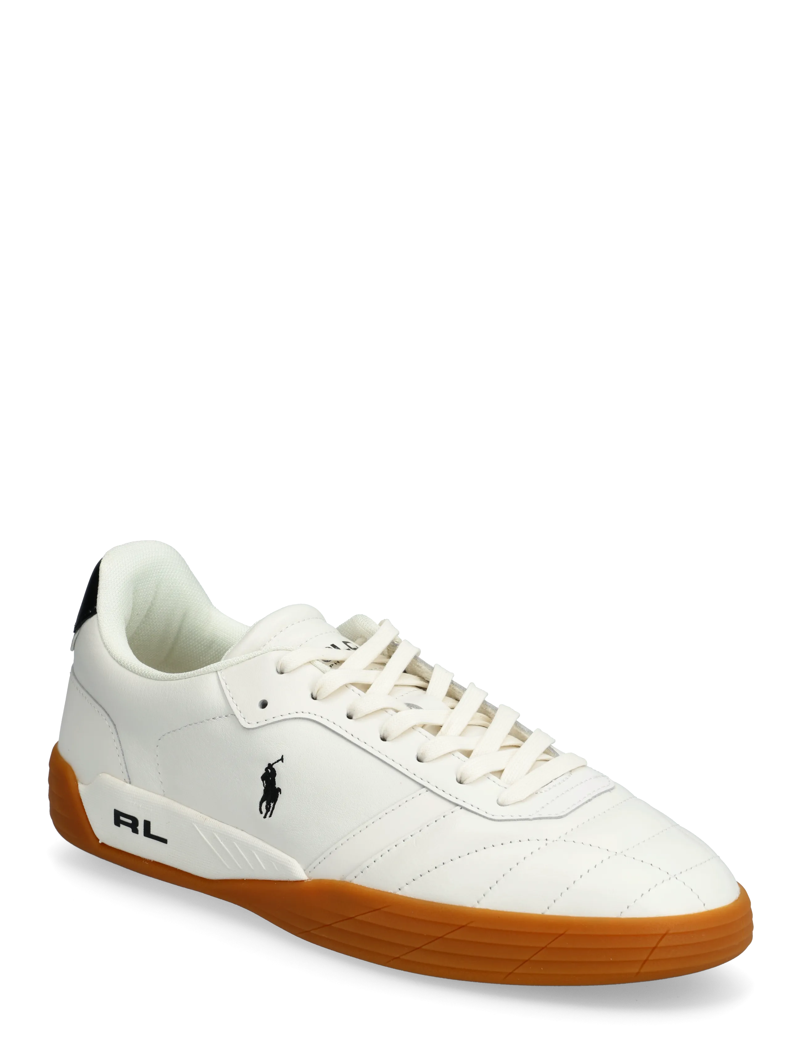 Polo Ralph Lauren Leather-Broome-Sk-Ltl, Mænd, Lave Sneakers, Hvid, Str: 41