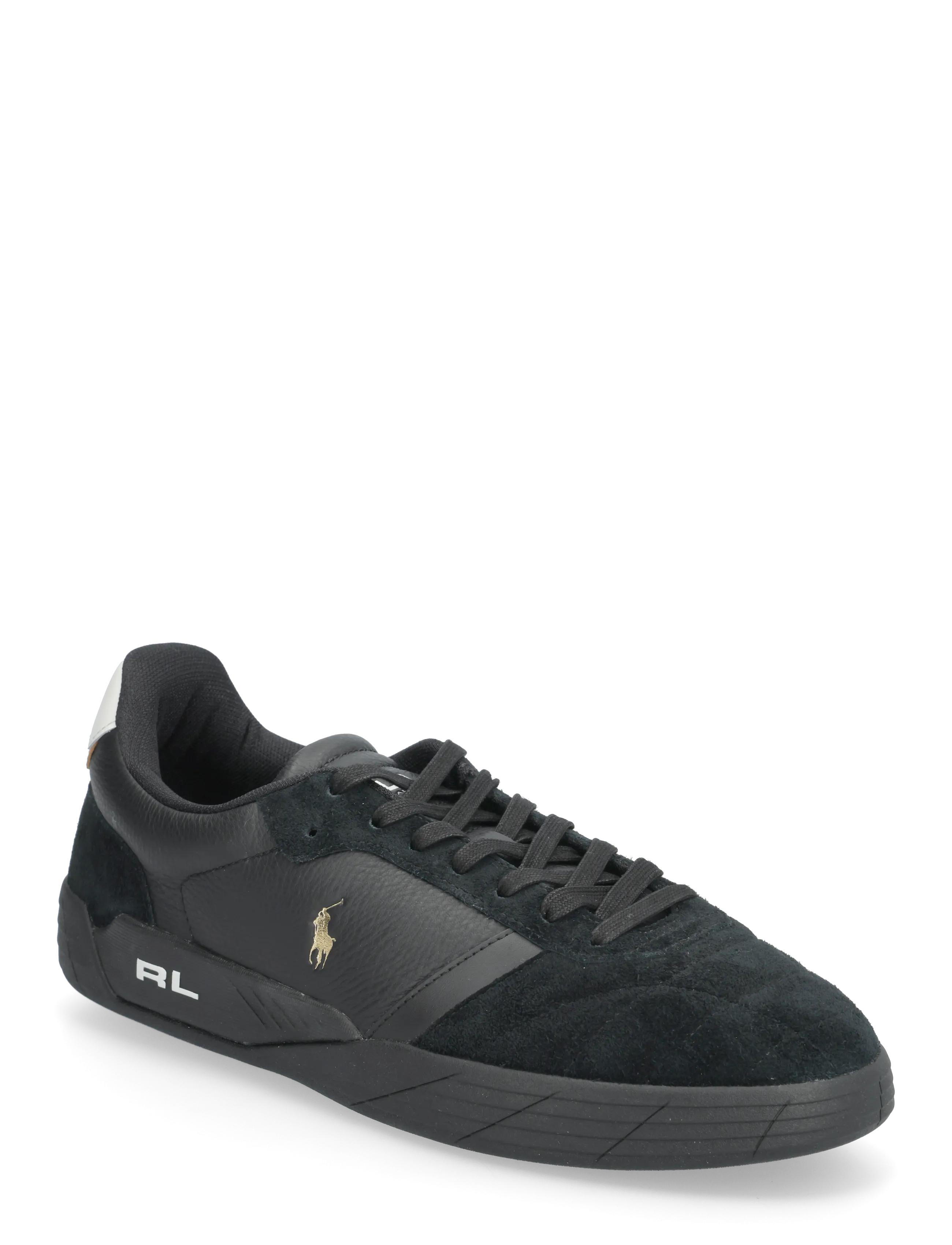 Polo Ralph Lauren Leather/Suede-Broome-Sk-Ltl, Mænd, Lave Sneakers, Sort, Str: 40