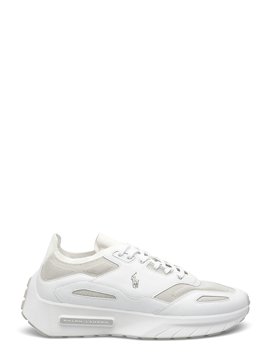 Polo Ralph Lauren - LEATHER/KNIT-BOERUM KNIT-SK-LTL - lave sneakers - deckwash white/gr - 1