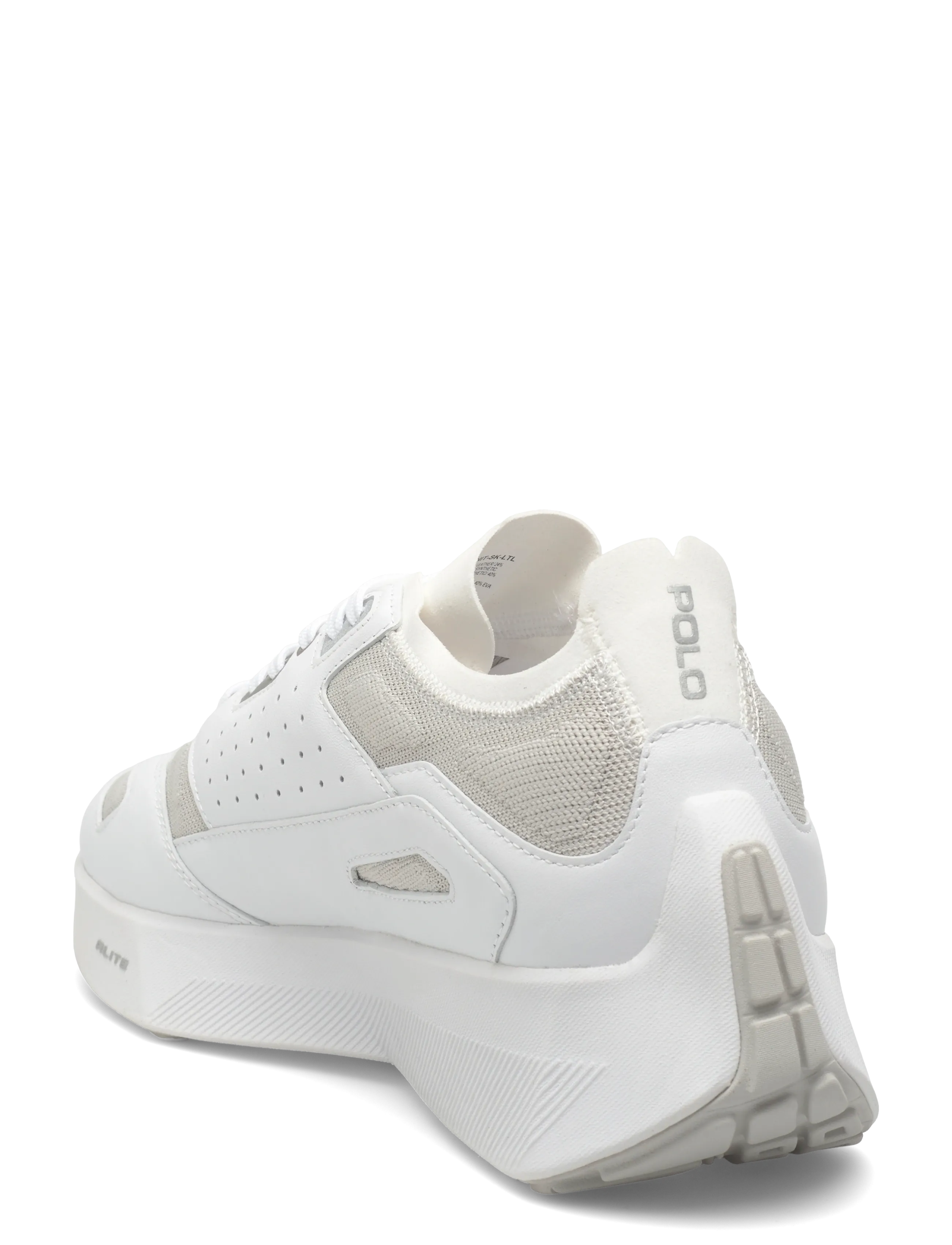 Polo Ralph Lauren - LEATHER/KNIT-BOERUM KNIT-SK-LTL - lave sneakers - deckwash white/gr - 2