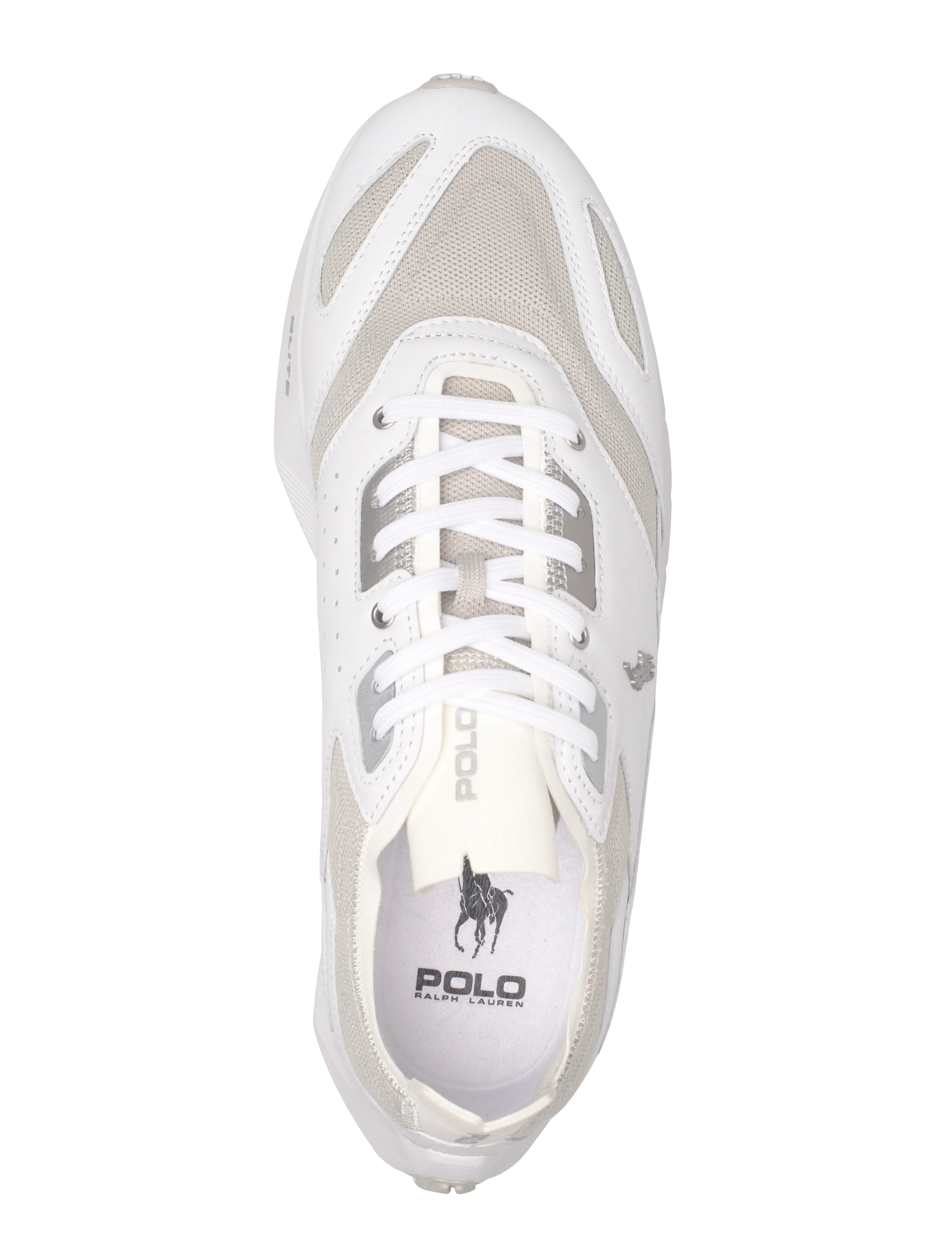 Polo Ralph Lauren - LEATHER/KNIT-BOERUM KNIT-SK-LTL - lave sneakers - deckwash white/gr - 3