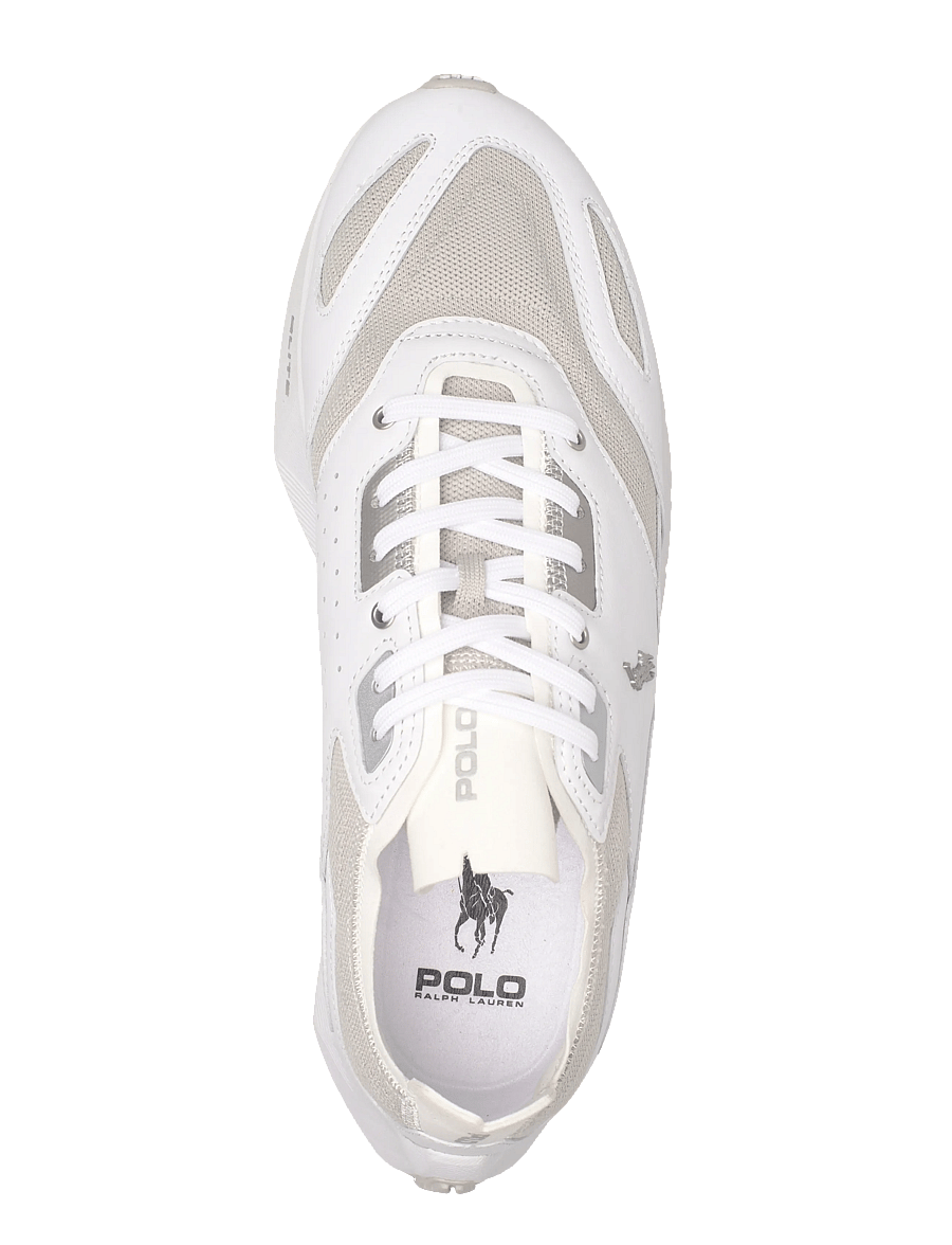 Polo Ralph Lauren - LEATHER/KNIT-BOERUM KNIT-SK-LTL - lave sneakers - deckwash white/gr - 3