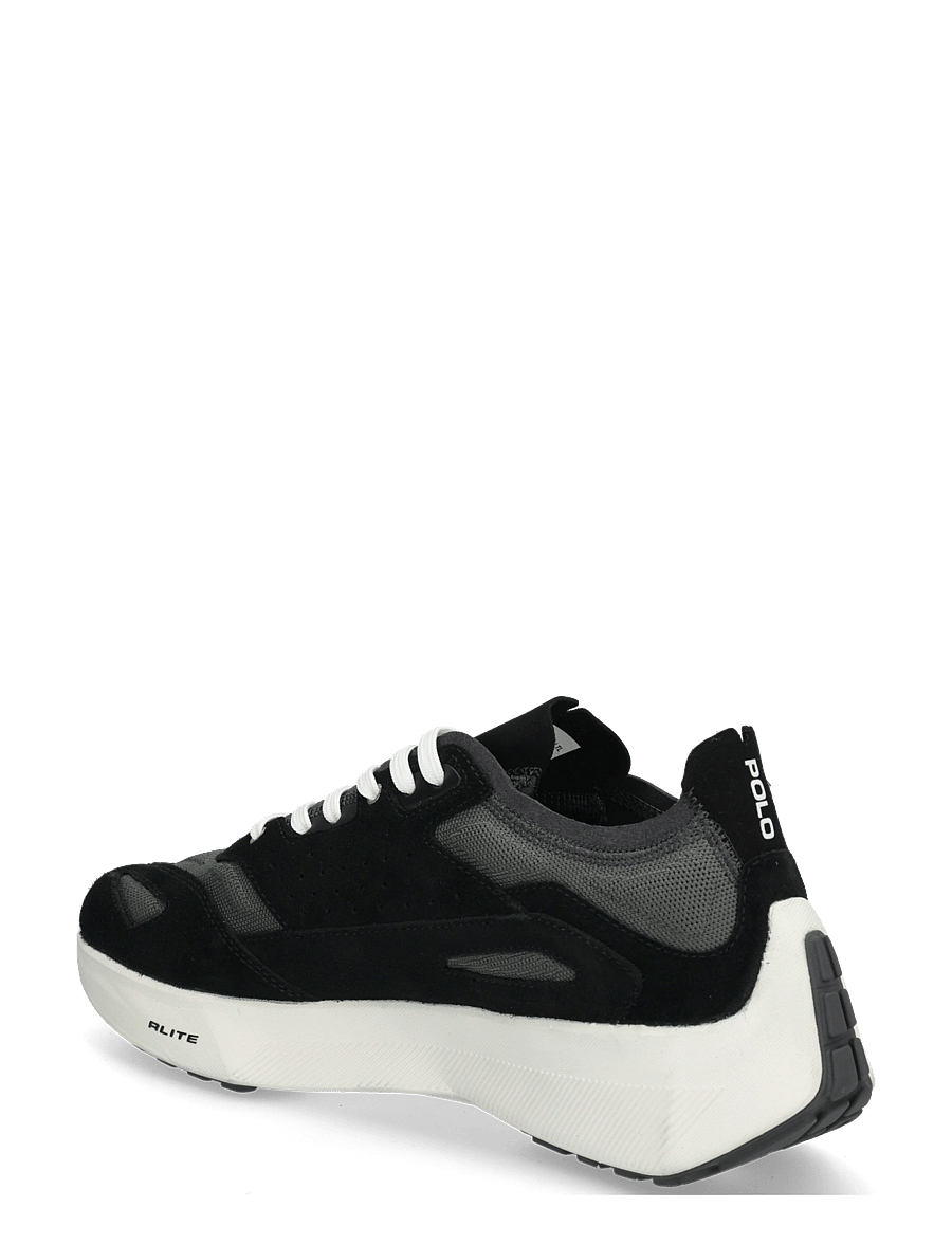 Polo Ralph Lauren - Boerum Suede-Paneled Knit Sneaker - shop by occasion - black/charcoal gr - 1